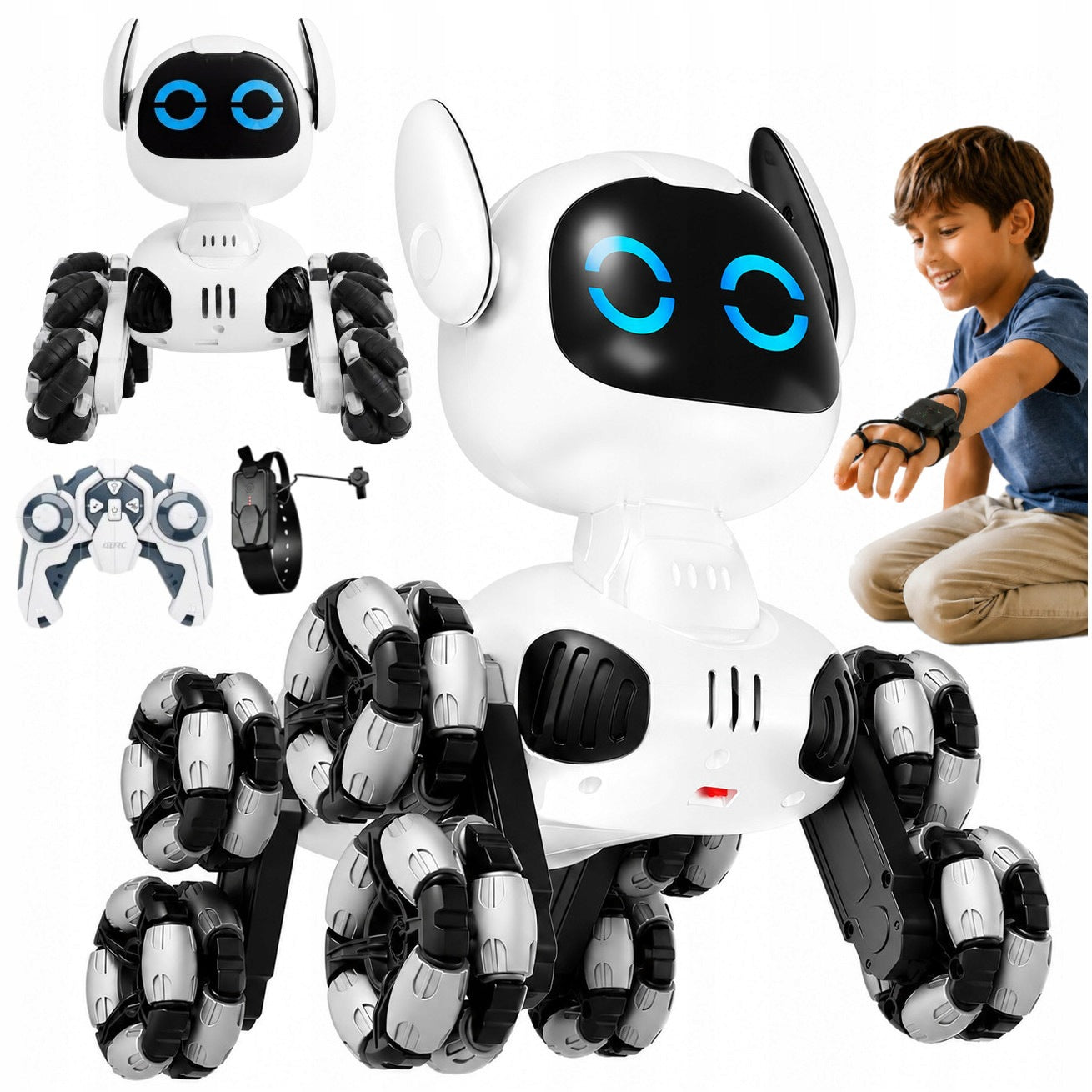 INTERACTIVE ROBOT DOG REMOTE CONTROLLED GESTURES REMOTE CONTROL LED 360 GIFT