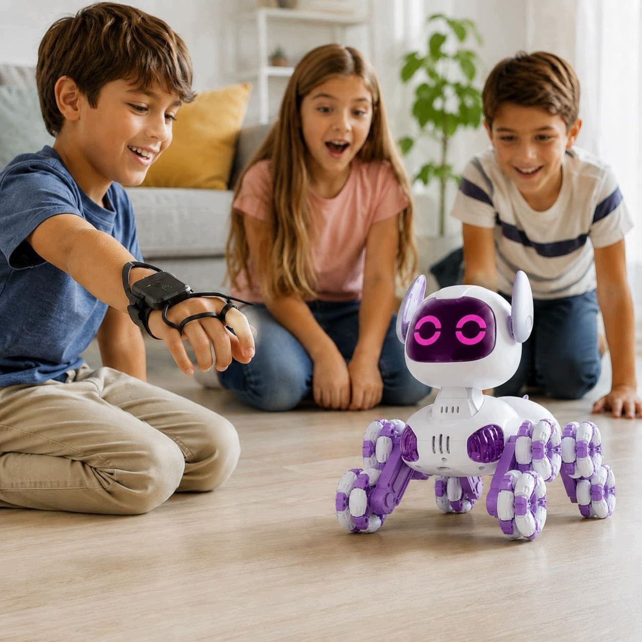 INTERACTIVE ROBOT DOG REMOTE CONTROLLED GESTURES REMOTE CONTROL LED 360 STUNTS Packaging status original