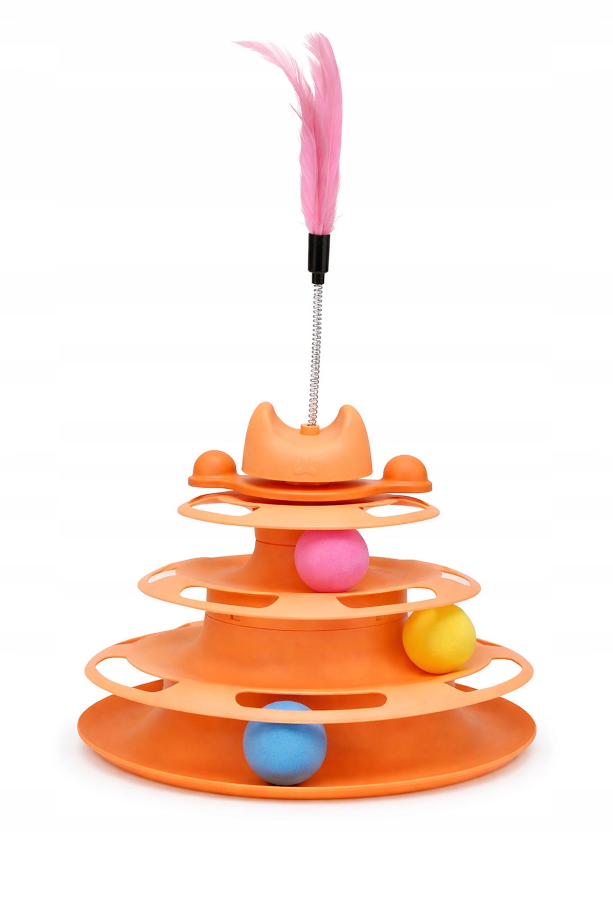 INTERACTIVE TOY FOR CAT tower with balls and feather on spring Manufacturer code 0000073540