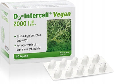 INTERCELL Vitamin D3 - Vegan 2000 I.E. 90 microcapsules