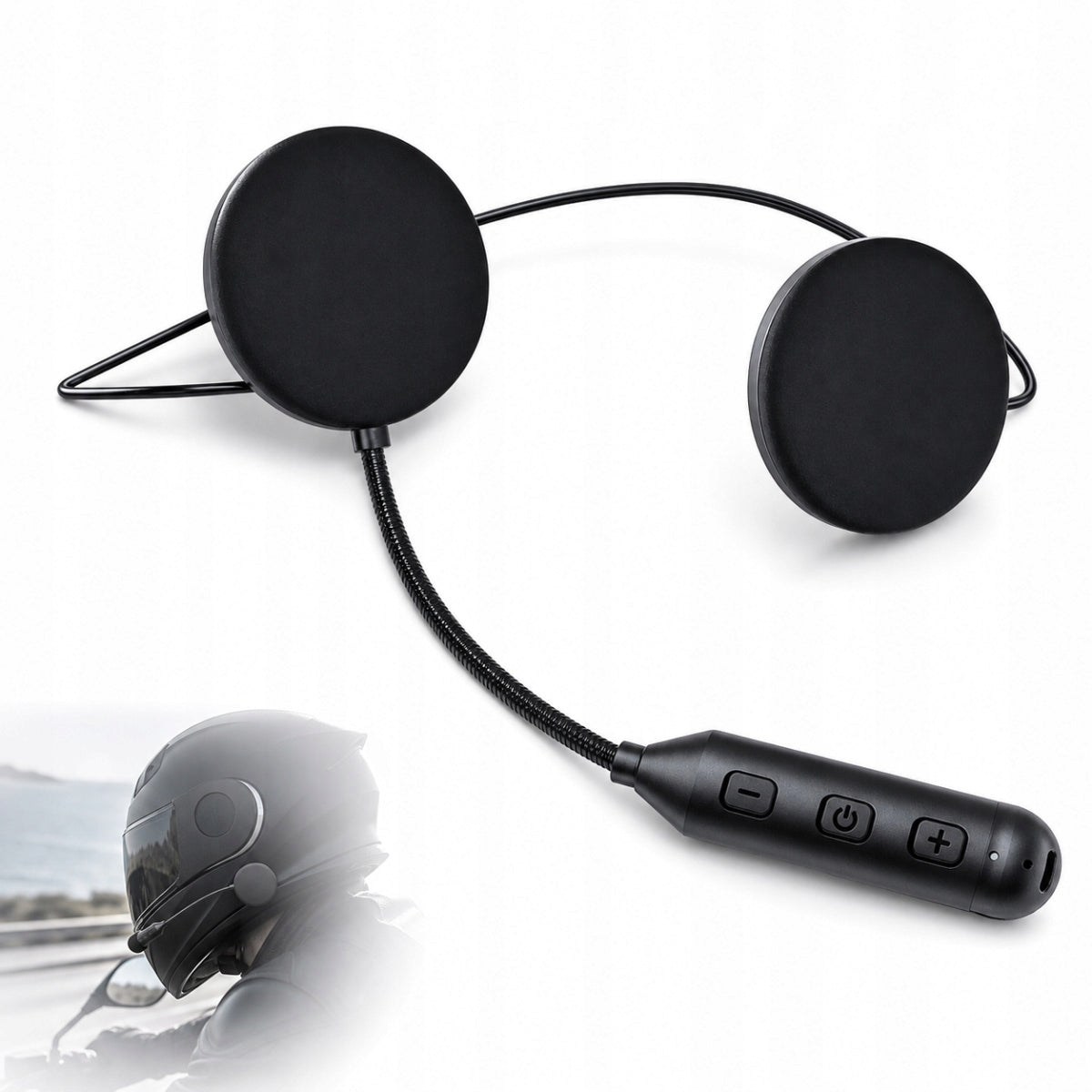 INTERCOM HEADSET HEADPHONES BT BLUETOOTH FOR HELMET MOTORCYCLE BIKE