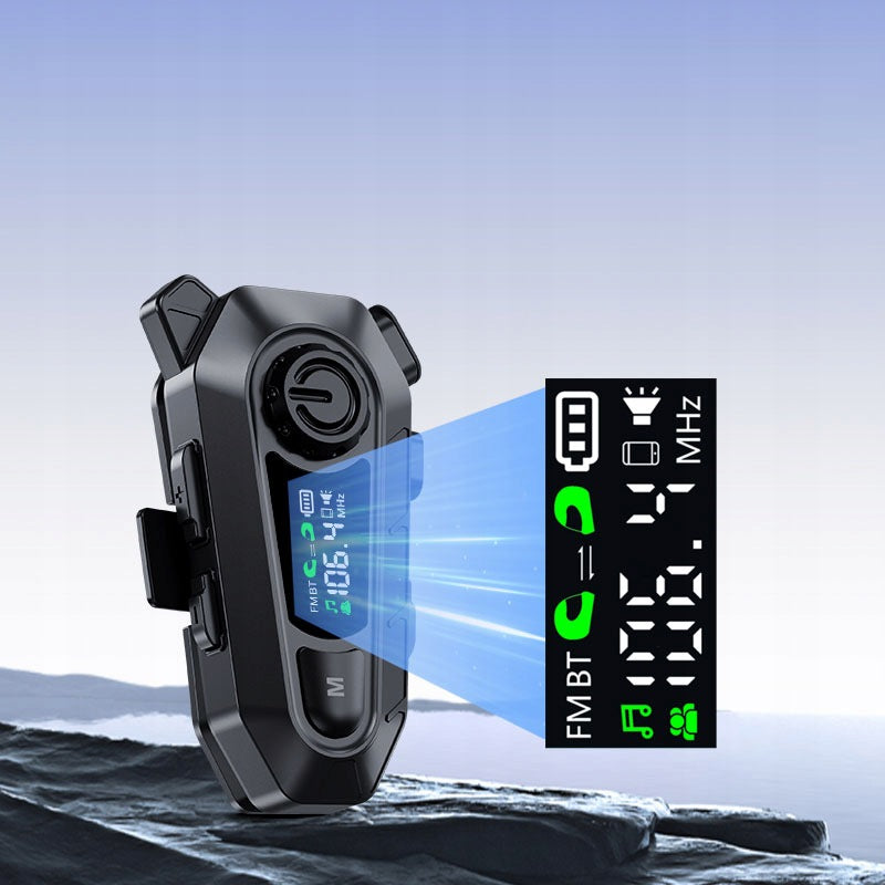 INTERCOM MOTORCYCLE BLUETOOTH CONFERENCE LCD WATERPROOF DOUBLE CALLS Product weight with unit packaging 0.2 kg