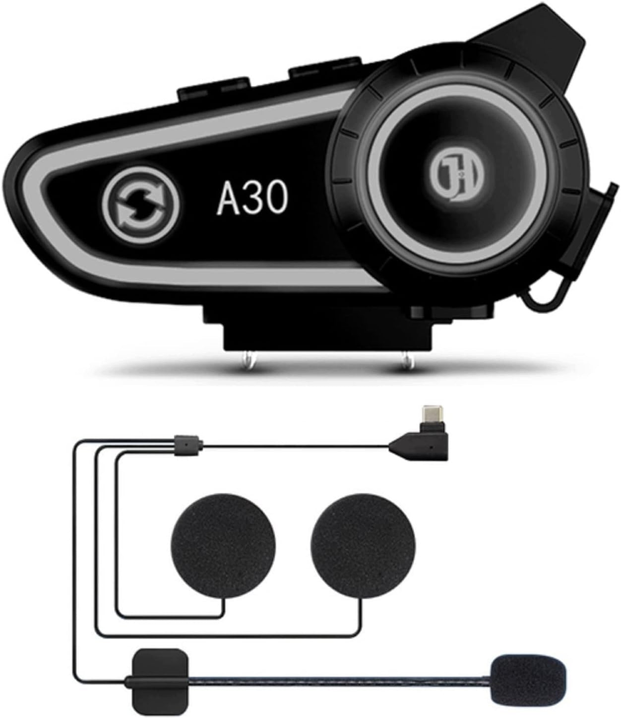 INTERCOM MOTORCYCLE HEADPHONES FOR HELMET BLUETOOTH A30 HIGH SOUND QUALITY