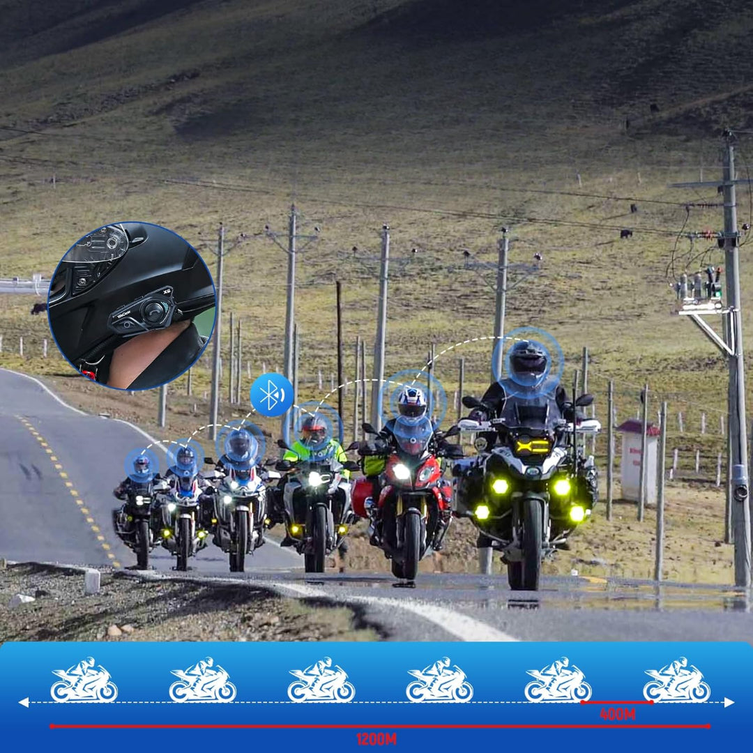 INTERCOM MOTORCYCLE HEADSET FOR HELMET BT RADIO WECLEAR X6 Manufacturer no brand