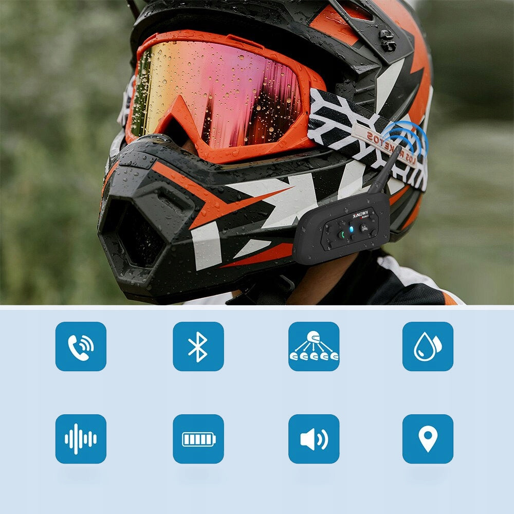 INTERCOM MOTORCYCLE INTERCOM 1200M IP67 2024 CLASSIC LOOK FOR 2 HELMET Manufacturer's catalog number Xinowy