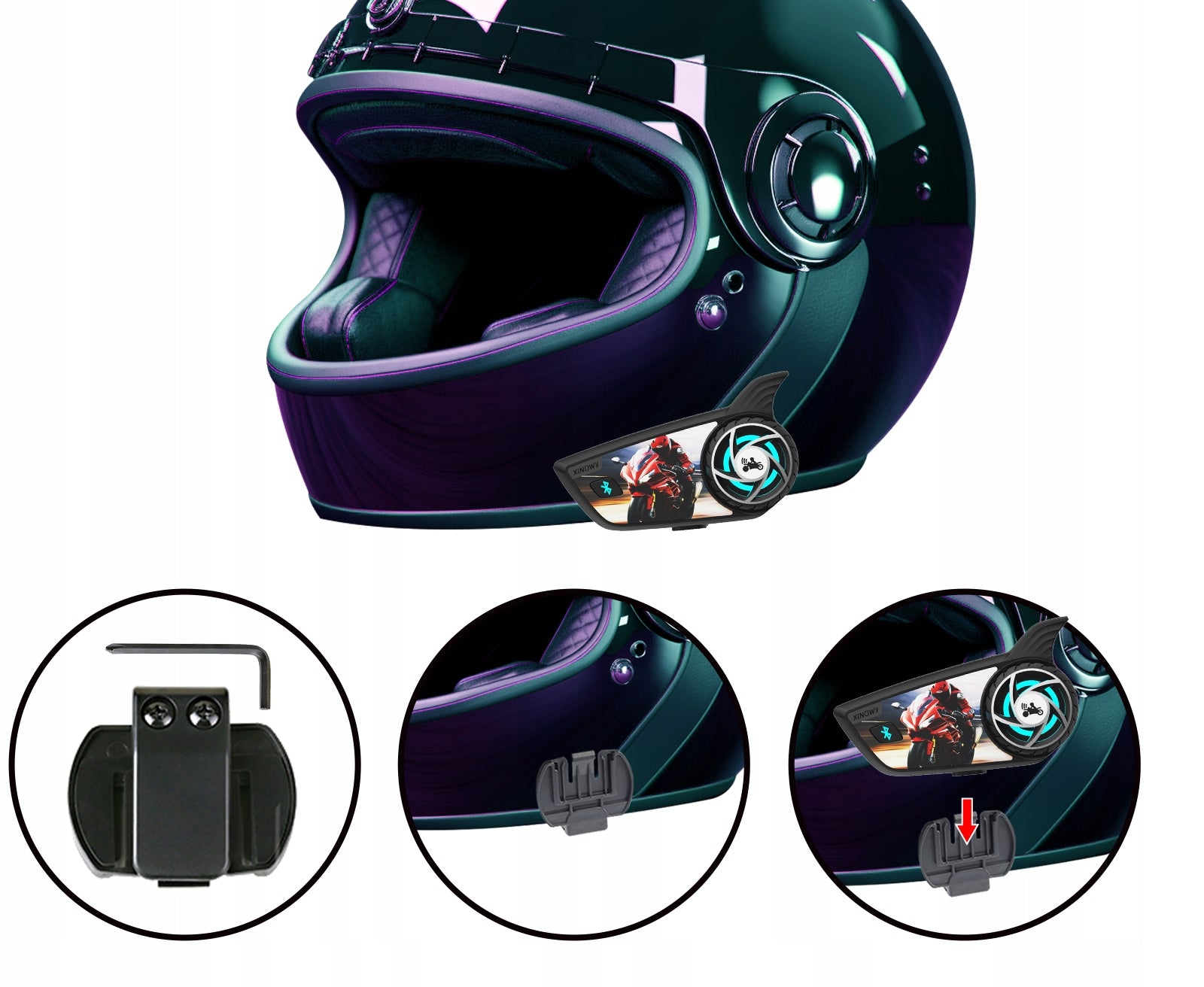 INTERCOM MOTORCYCLE INTERCOM 8 PEOPLE XINOWY S8 PRO USB-C LATEST RELEASE Manufacturer no brand