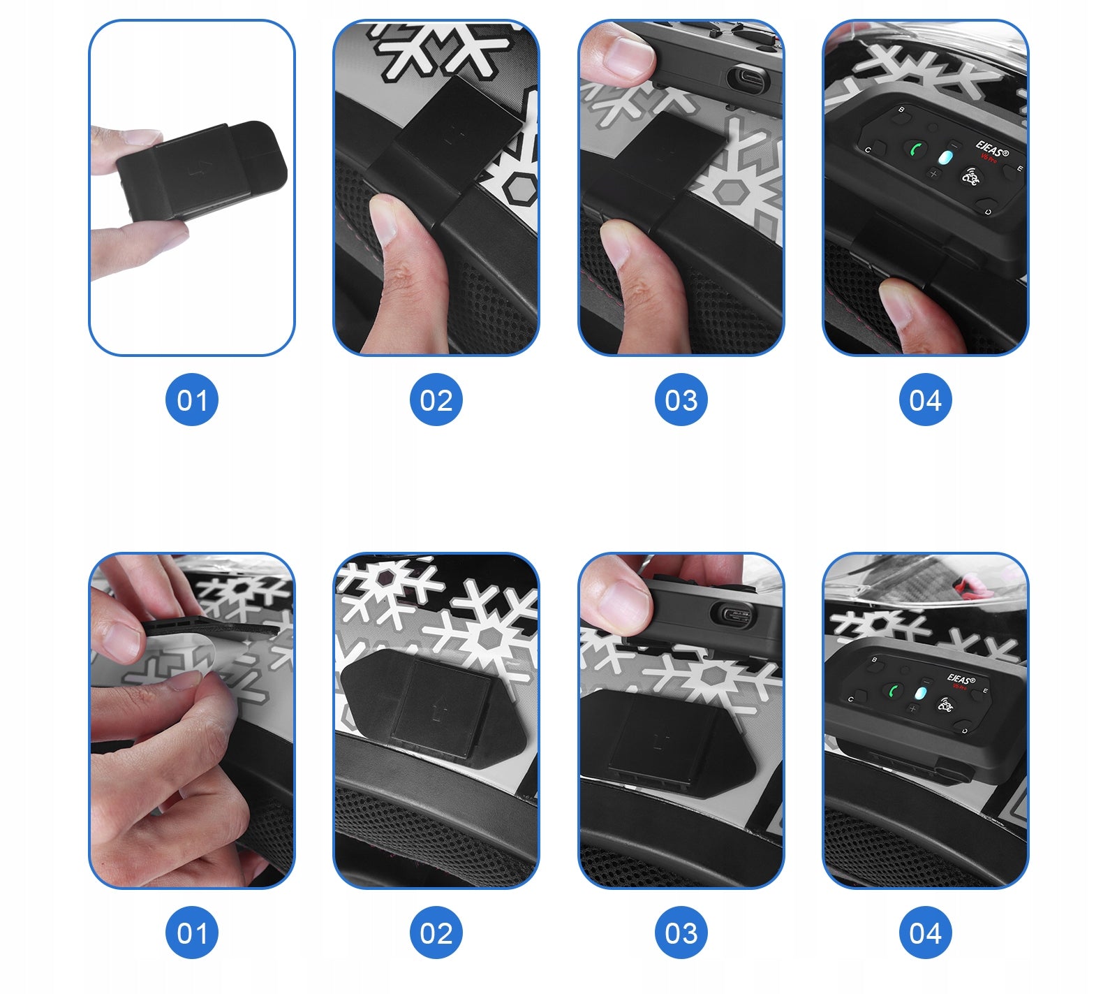 INTERCOM MOTORCYCLE INTERCOM EJEAS V6 PRO+ NEW VERSION 1200m Bluetooth HQ Manufacturer Ejeas