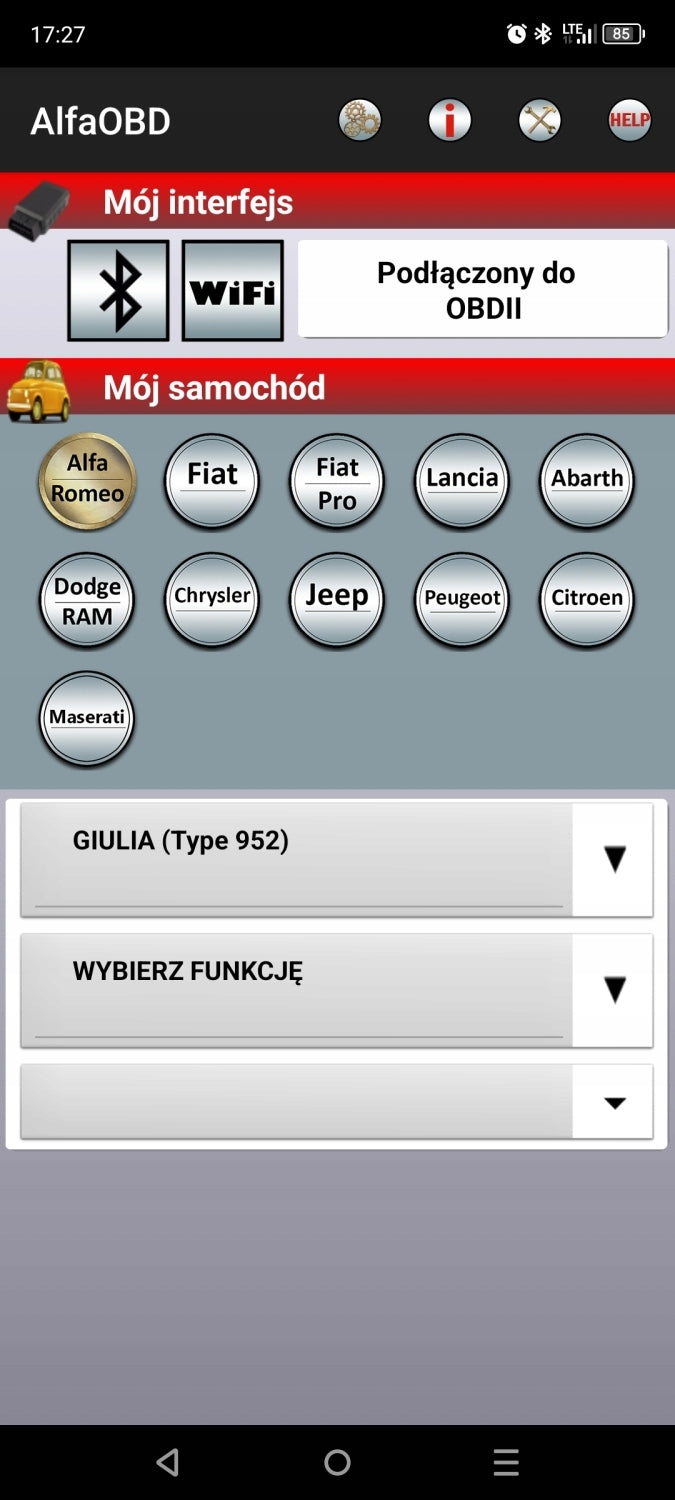 INTERFACE ALFA FIAT CHRYSLER JEEP CITROEN DODGE ALFAOBD ELM327 v2.2 EAN (GTIN) 5903266376368