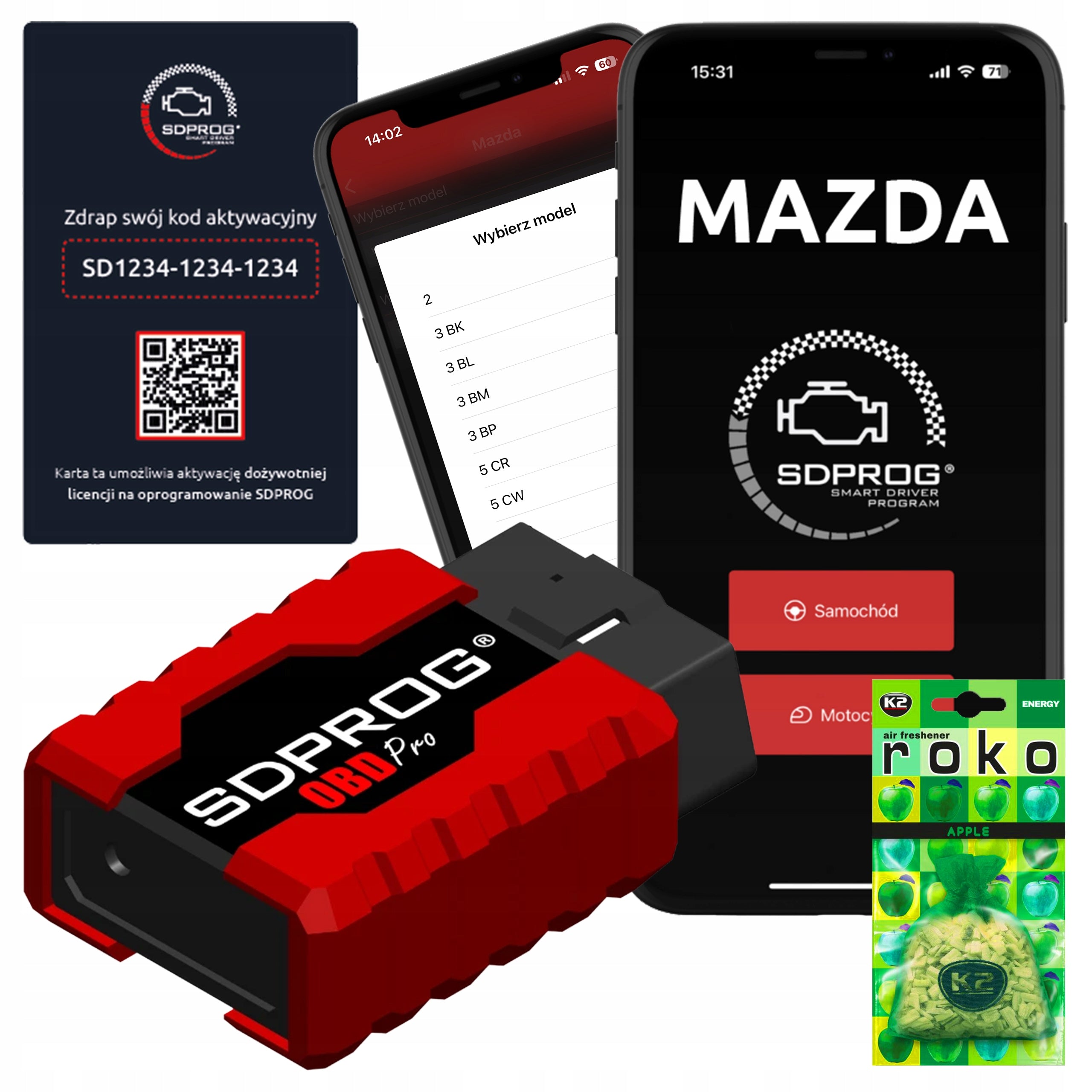 INTERFACE + DIAGNOSTIC PROGRAM SDPROG OBD PRO DO Mazda Atenza 2008-2022