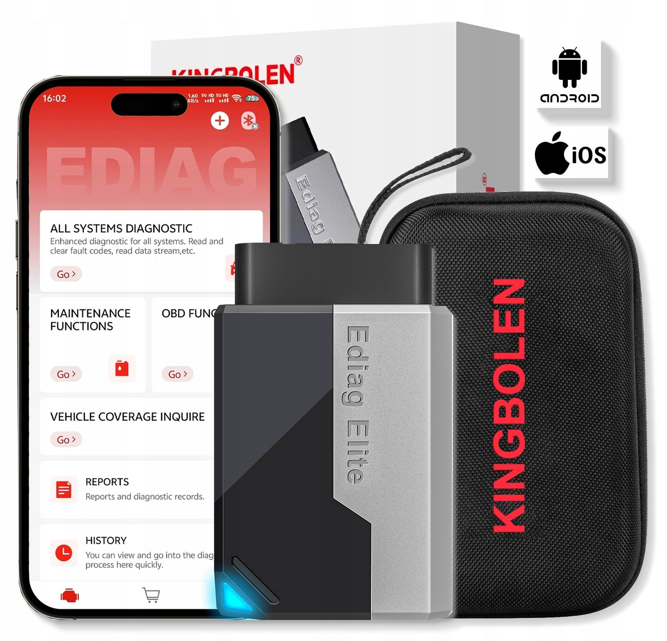 INTERFACE DIAGNOSTIC SCANNER EDIAG ELITE OBD 2 LIFETIME UPDATE PL