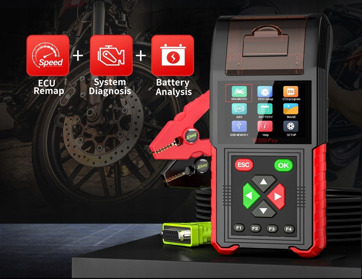 INTERFACE DIAGNOSTIC TESTER OBD2 FOR MOTORCYCLES 34 BRAND +ADAPTERS ABS ECU Brand no brand