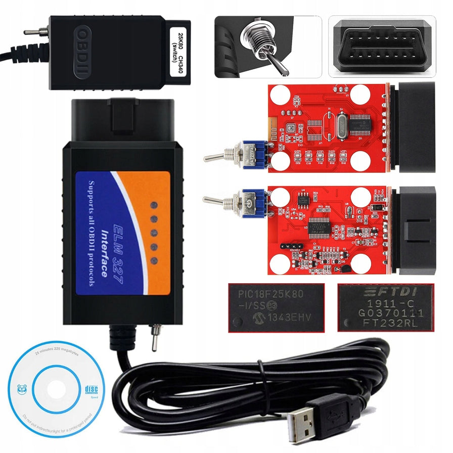 INTERFACE FORD MAZDA FORSCAN HS/MS CAN ELM327 ELMCONFIG + CALIBRATION FILES