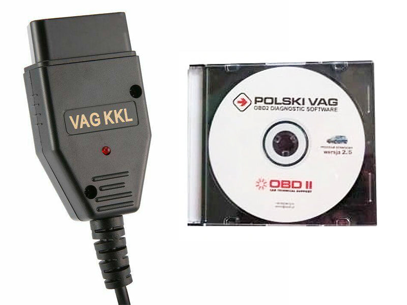 INTERFACE KKL VAG + PROGRAM Polish VAG 2.5 VW AUDI SKODA SEAT FTDI