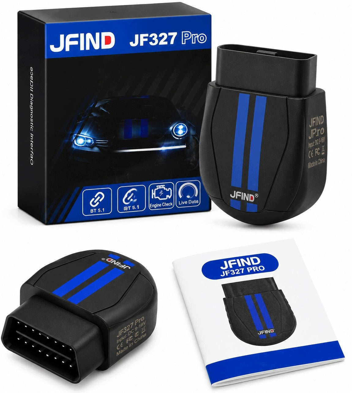 INTERFACE OBD2 JF327 PRO BT5.1 PIC18F25K80 IOS ANDROID ELM327 PRO