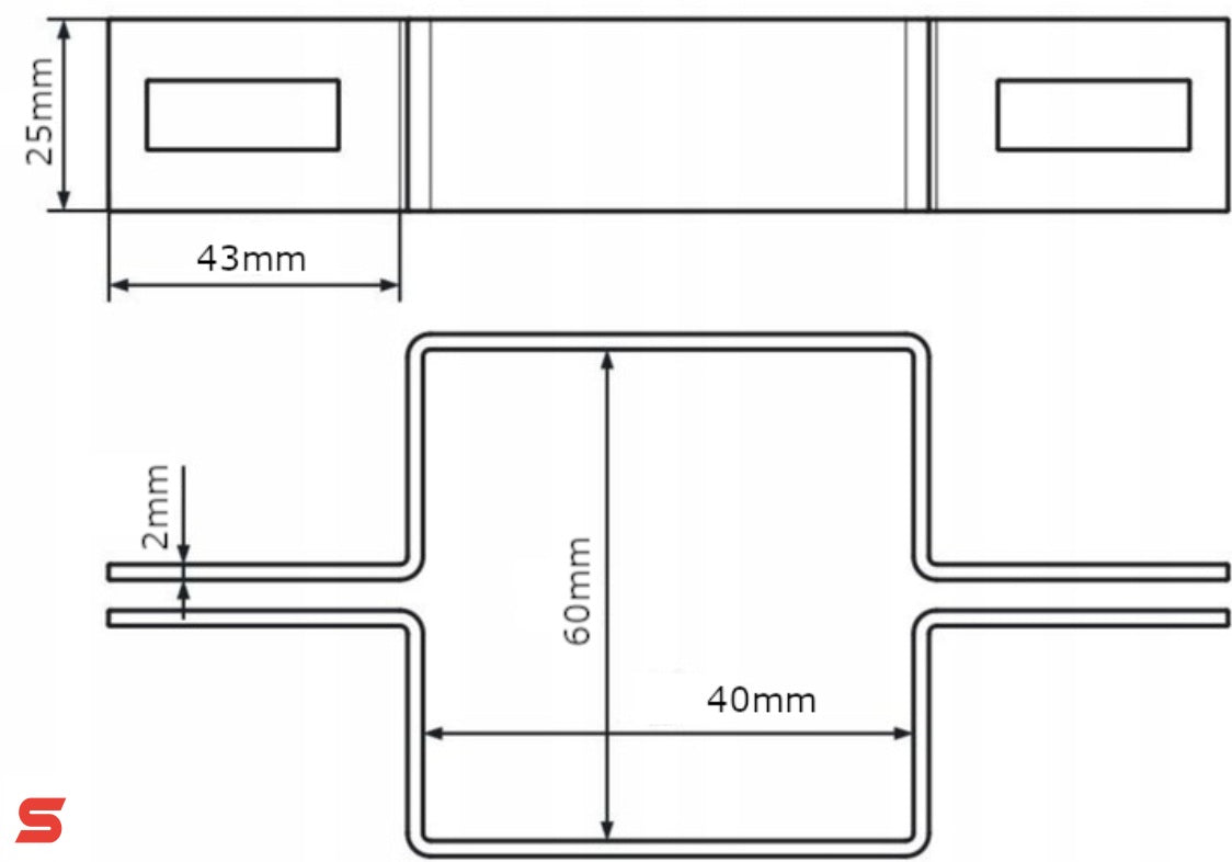 INTERMEDIATE THROUGH CLAMP FOR POST PANELS 60x40 GRAPHITE ANTHRACITE 7016 Product width 4 cm