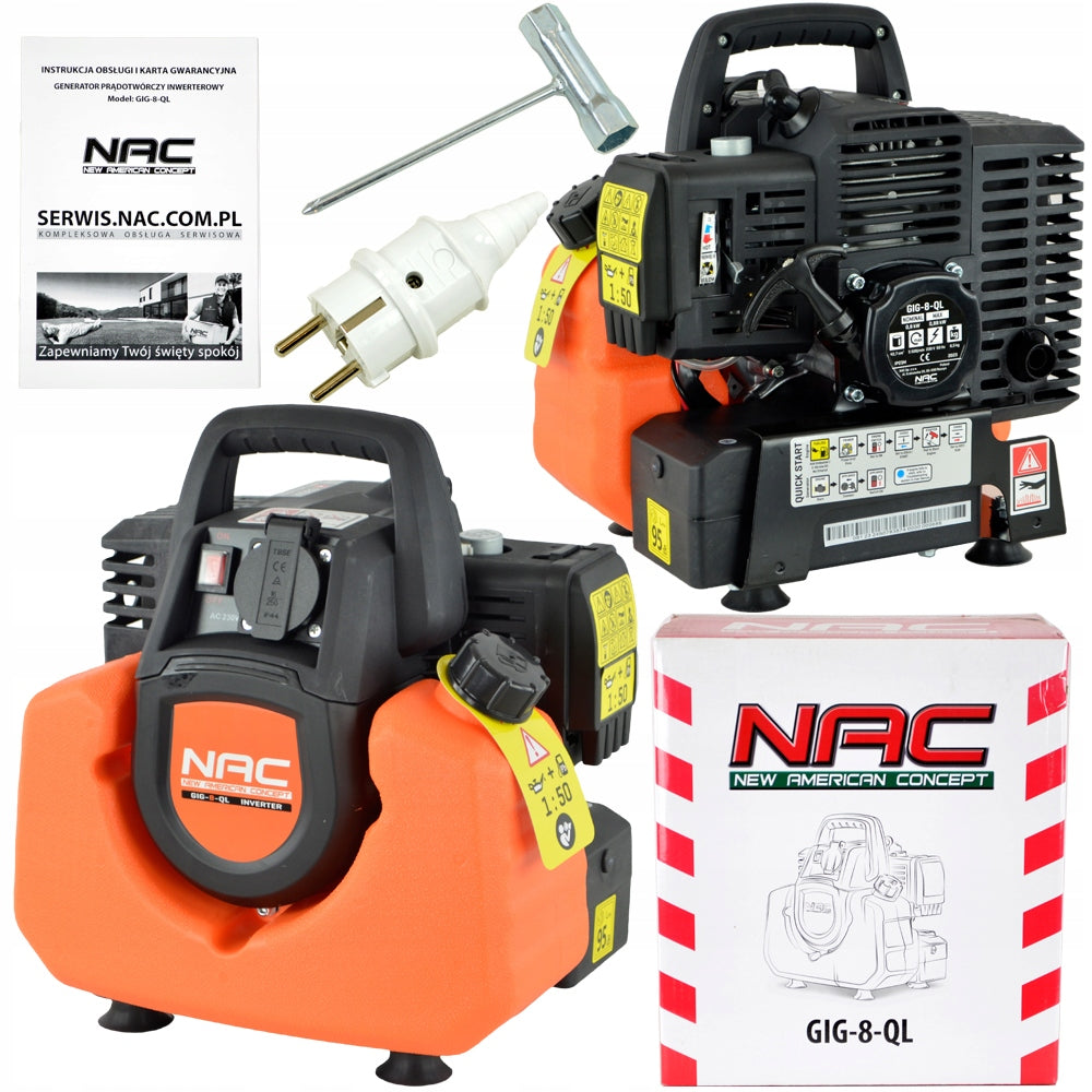INVERTER GENERATOR SET NAC 0,88 KW SYSTEM AVR 230 V PORTABLE