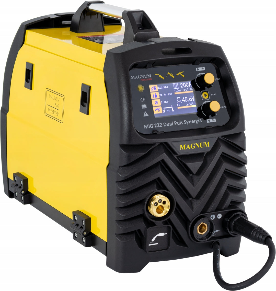 INVERTER WELDER MAGNUM MIG 222DP SYNERGY LCD Semi-automatic Welding Machine