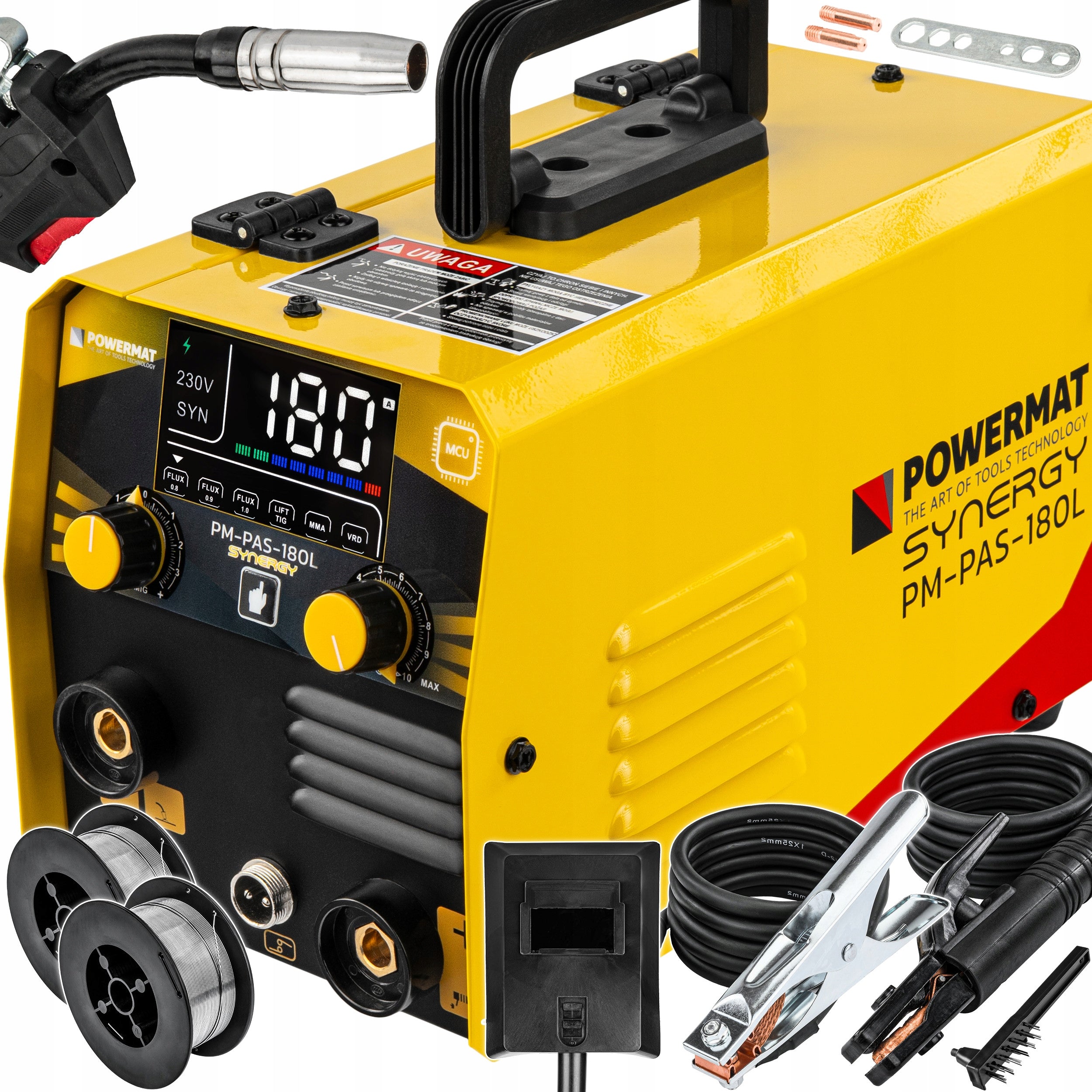 INVERTER WELDER MIGOMAT FCAW FLUX MMA TIG-LIFT 180A SYNERGY 2x WIRE