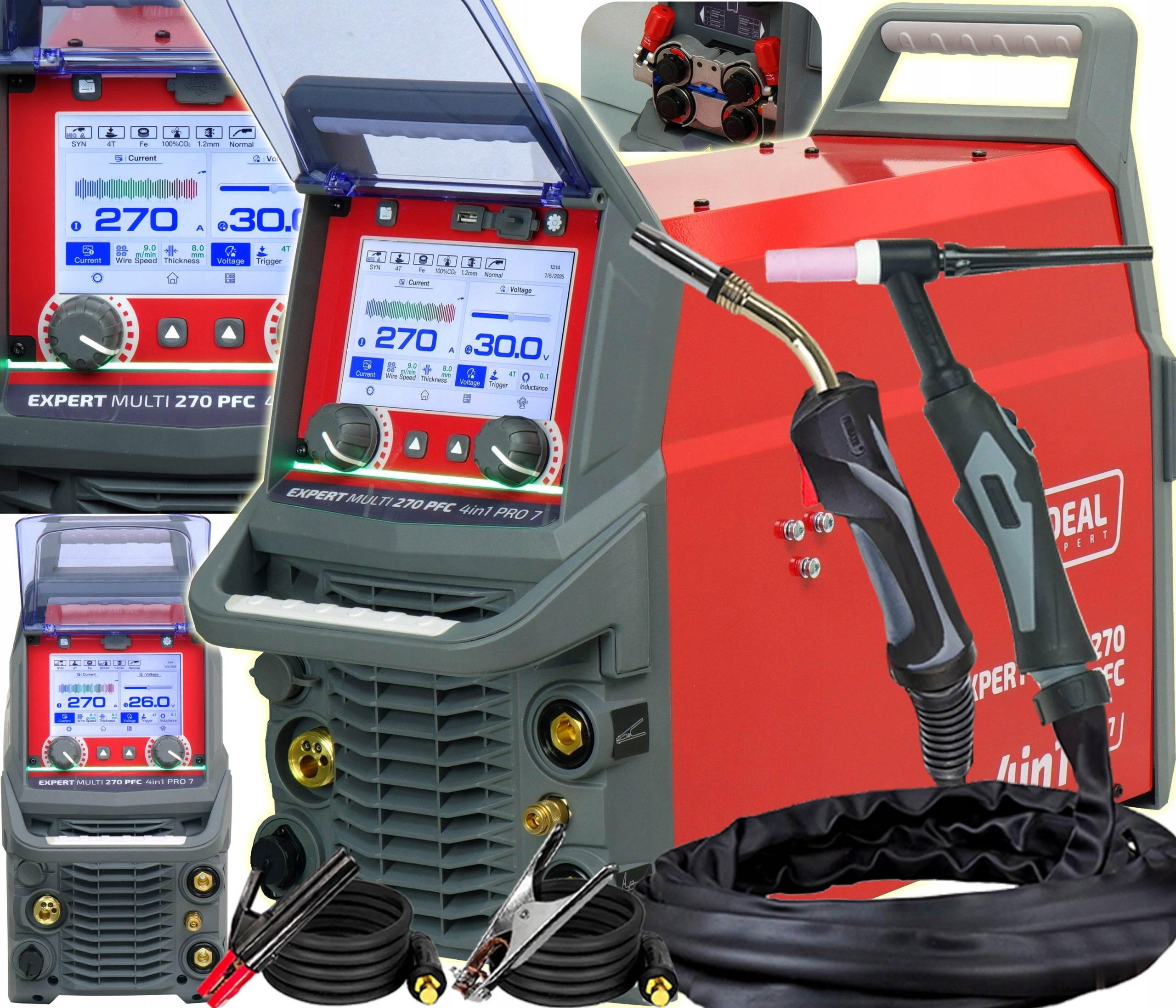 INVERTER WELDER MIGOMAT IDEAL EXPERT MULTI 270 PFC 4in1 Pro7 SYNERGY