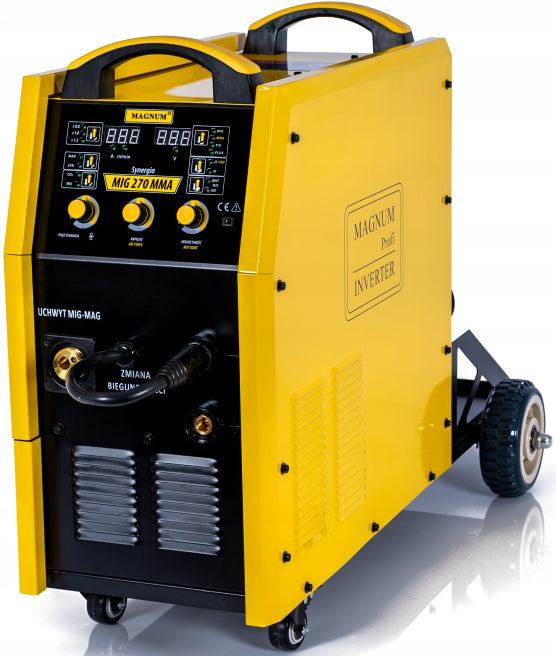 INVERTER WELDER MIGOMAT MAGNUM MIG 270 MMA SYNERGY 4x4 2T/4T TIG VRD Manufacturer code U MI 270 SYN MAPL