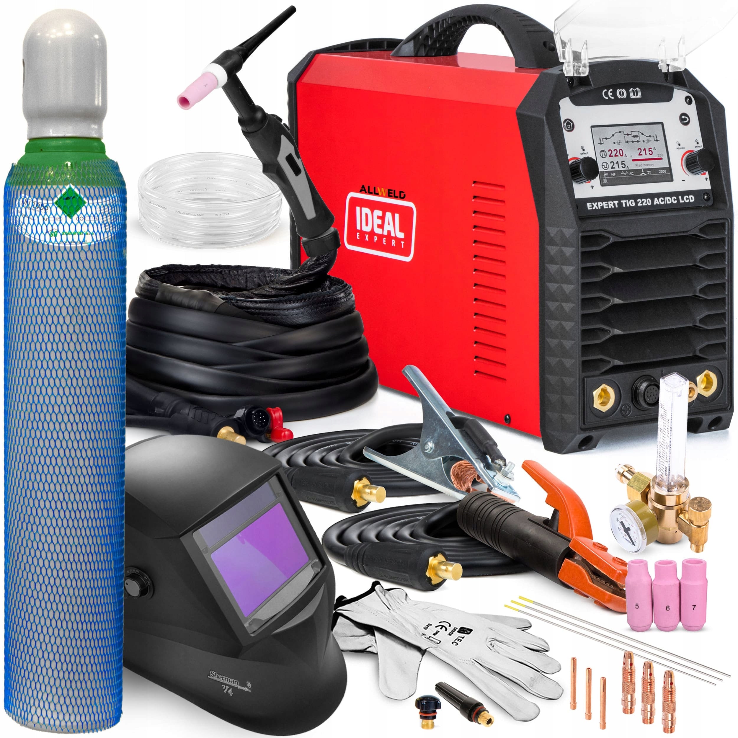 INVERTER WELDING MACHINE IDEAL EXPERT TIG 220 AC/DC LCD PULSE MMA IGBT 220A 230V