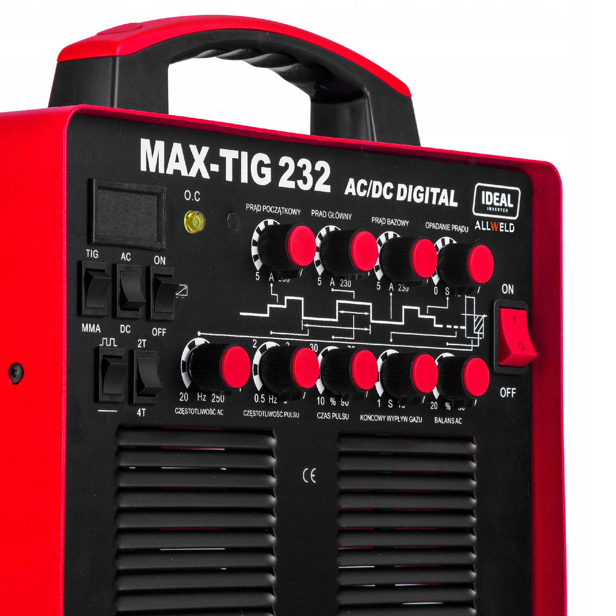 INVERTER WELDING MACHINE IDEAL MAX TIG 232 MMA AC DC PULSE 230V 200A ALUMINIUM Brand IDEAL