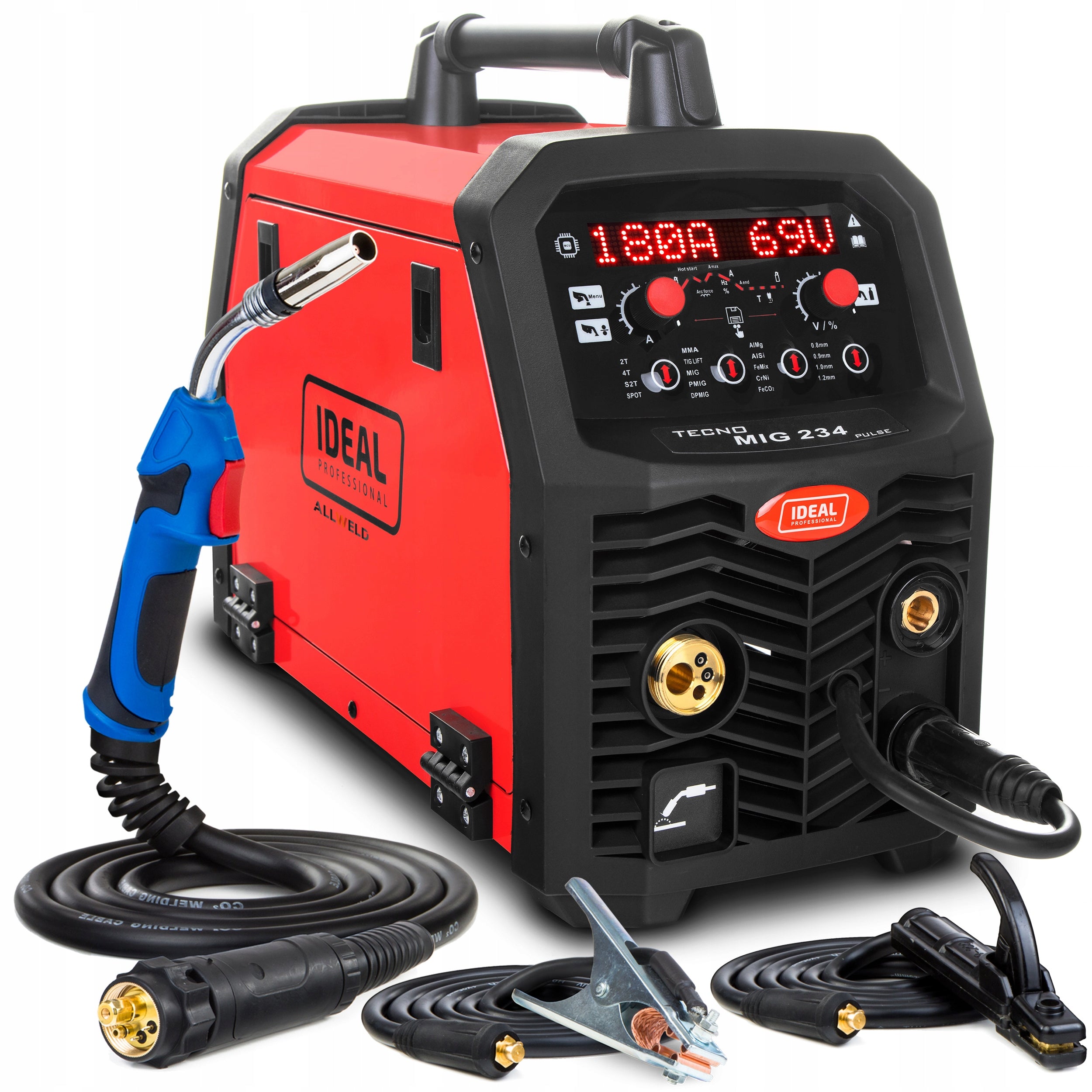 INVERTER WELDING MACHINE IDEAL MIG 234 PULSE MAG MMA TIG SYNERGY ALUMINIUM 200A