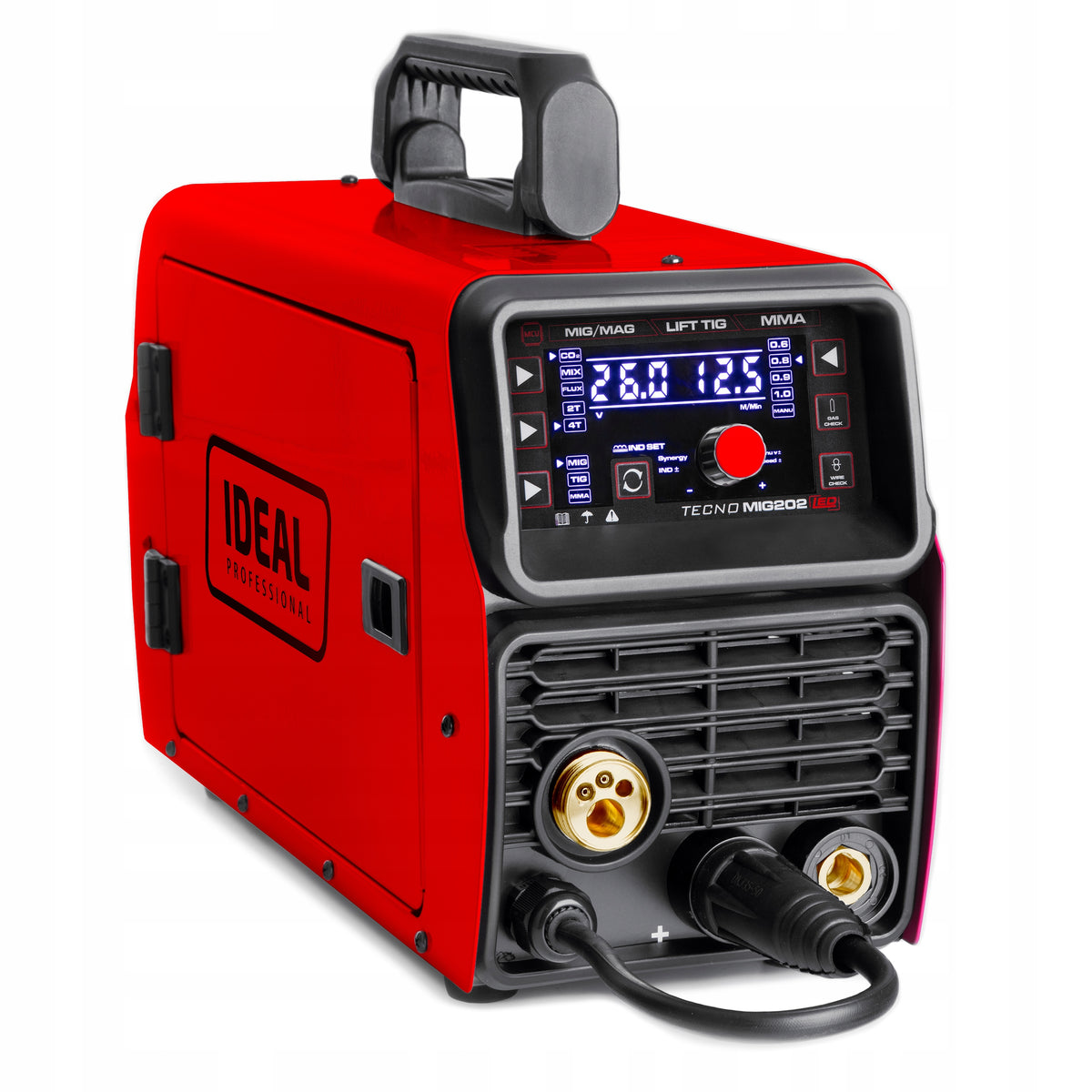 INVERTER WELDING MACHINE IDEAL TECNO MIG 202 LED MMA TIG FLUX ALU IGBT SYNERGY Packaging status original