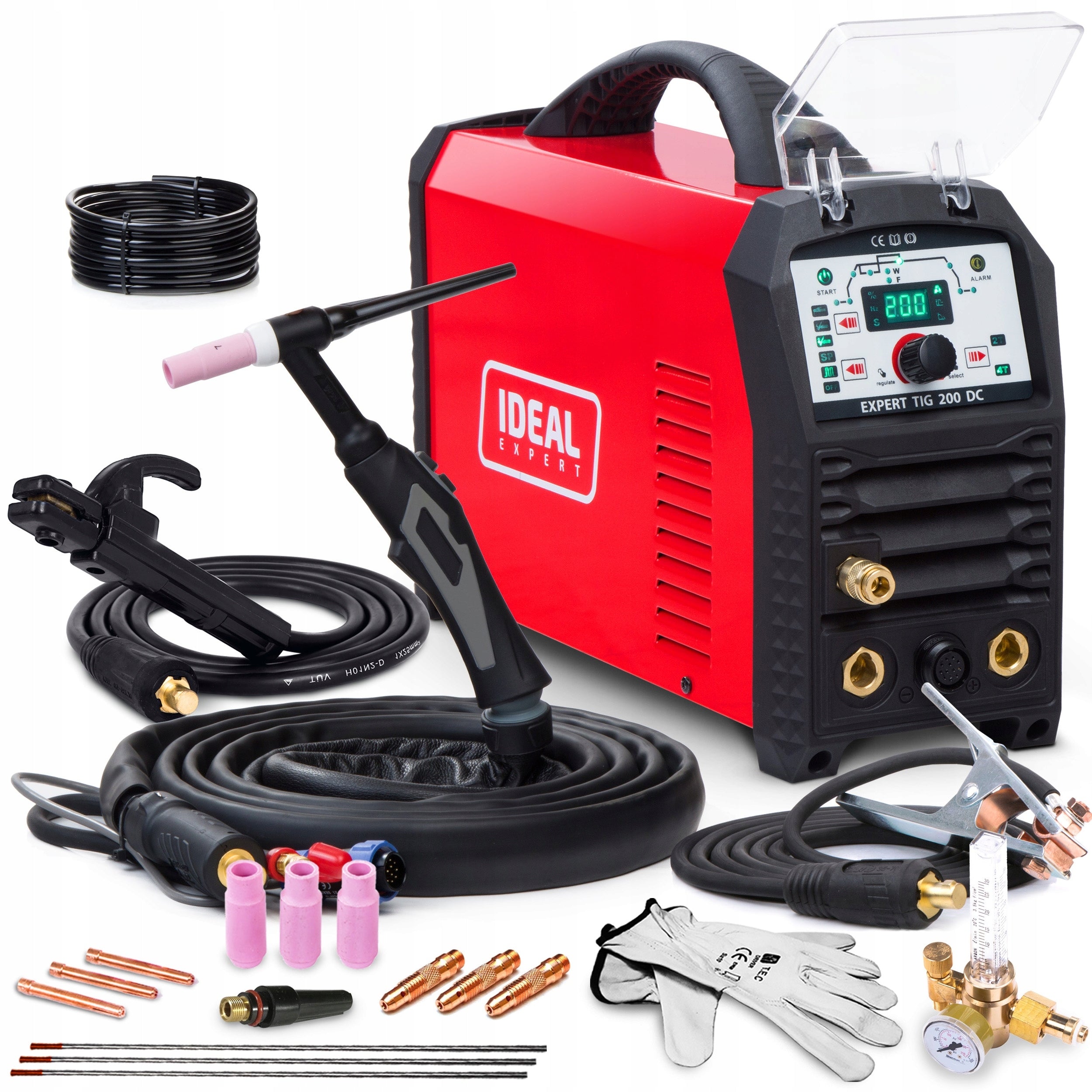 INVERTER WELDING MACHINE IDEAL TIG 200 DC MMA PULSE 230V 200A HF IGBT SET 4M