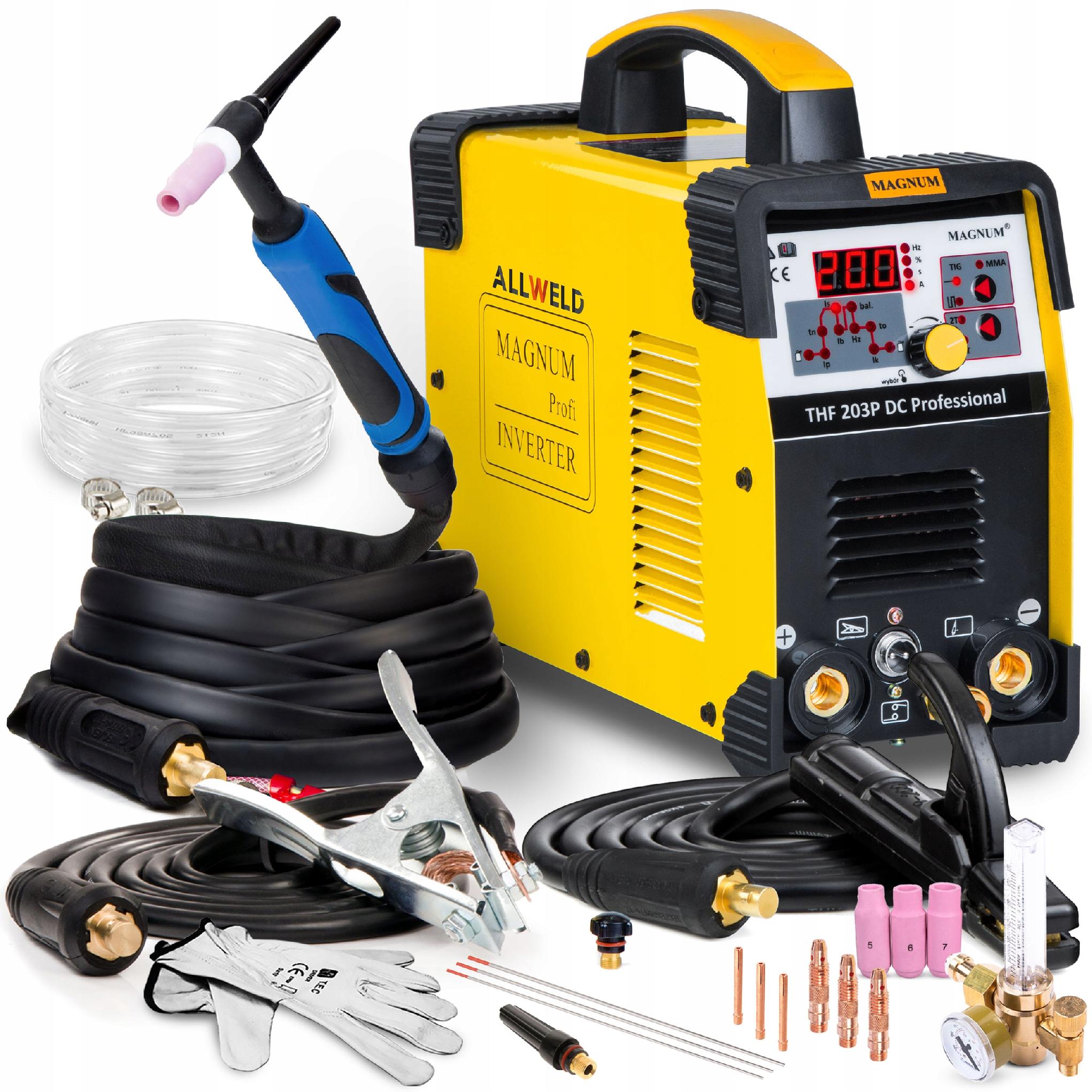 INVERTER WELDING MACHINE INVERTER MAGNUM THF 203P DC PRO TIG MMA PULSE 200A 230V