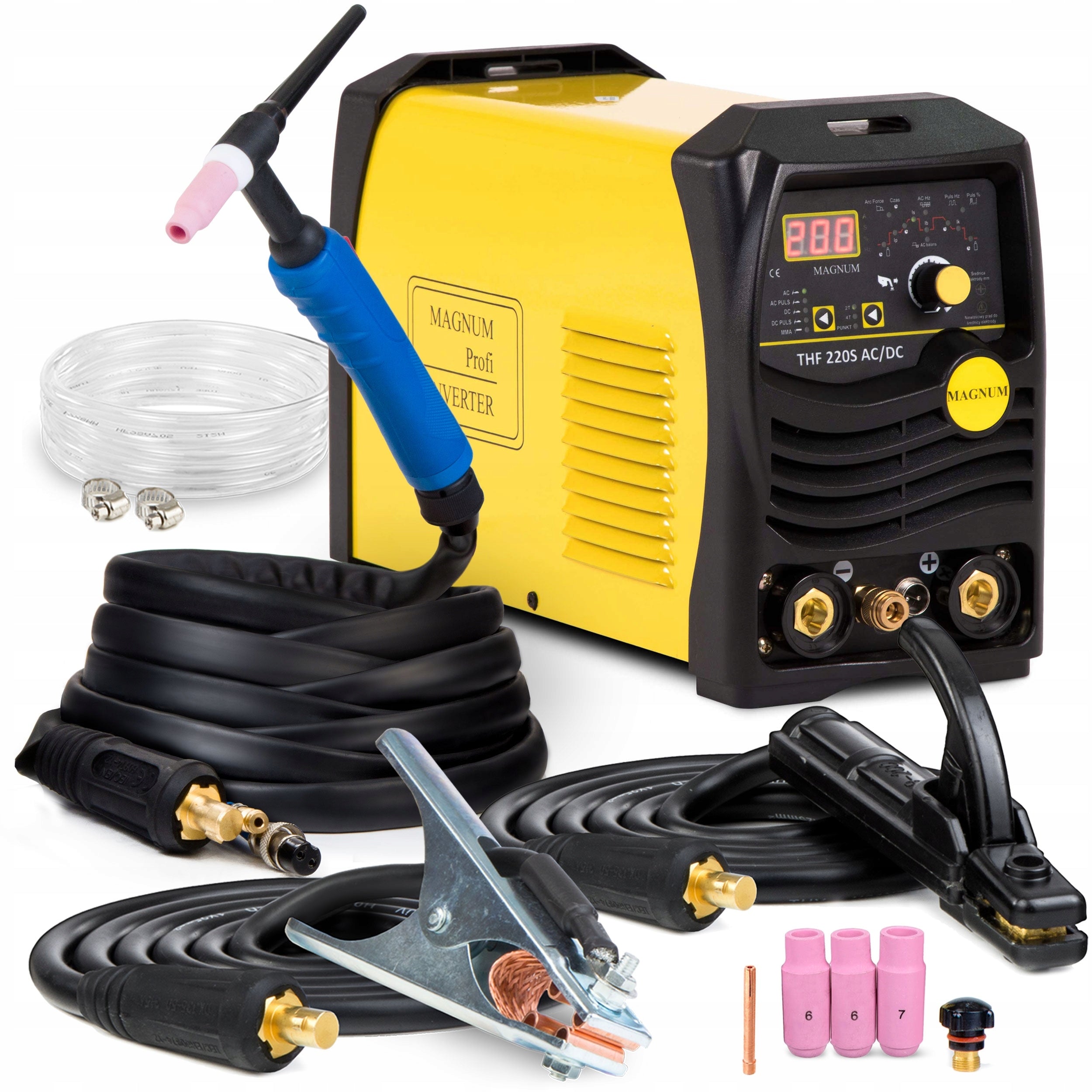 INVERTER WELDING MACHINE INVERTER MAGNUM THF 220S AC DC MMA TIG PULSE 200A 230V