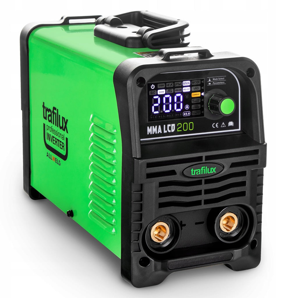 INVERTER WELDING MACHINE INVERTER TRAFILUX MMA LCD 200 IGBT 230V 200A VRD Brand Trafilux