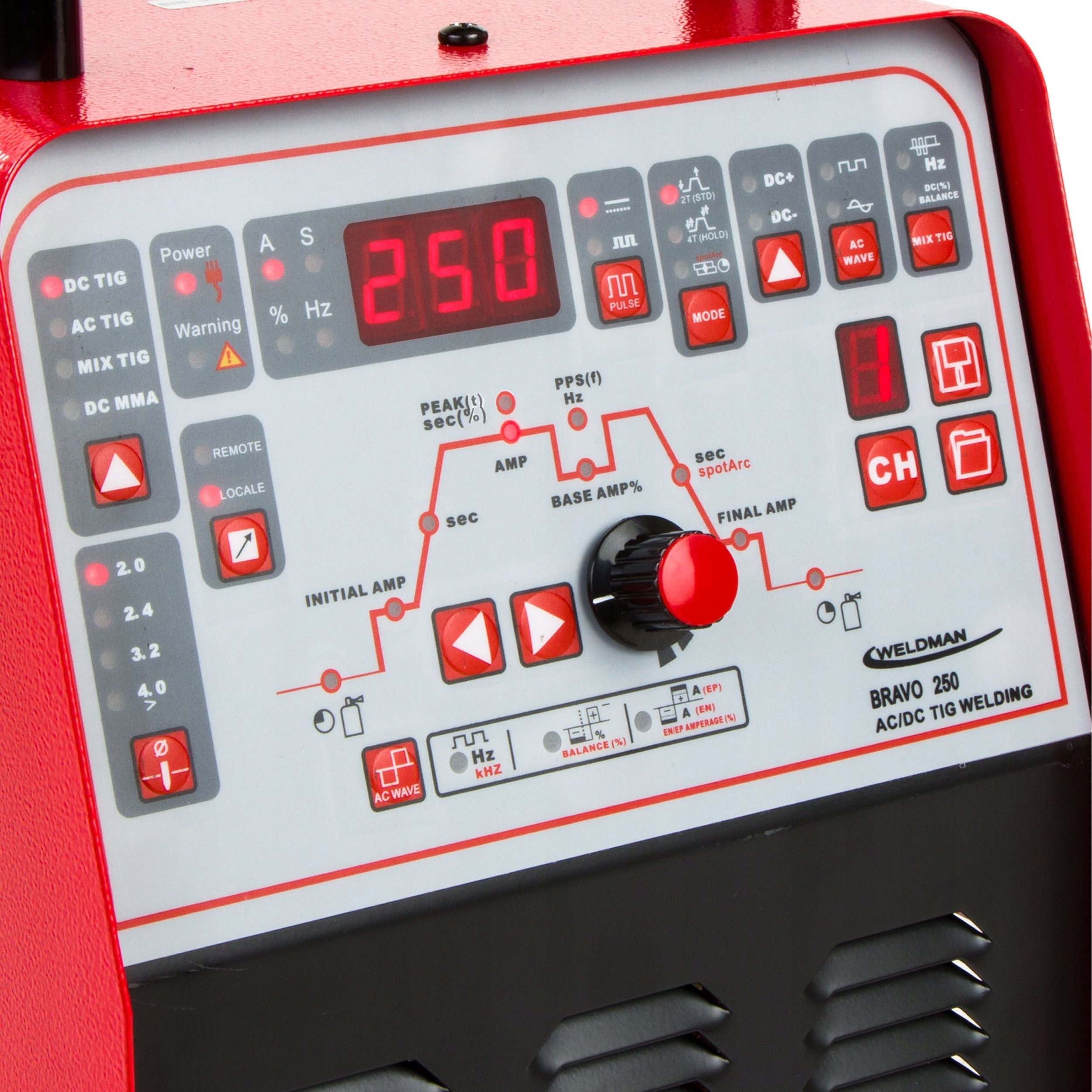 INVERTER WELDING MACHINE INVERTER WELDMAN BRAVO TIG 250 AC DC PULSE MMA 230V HF Brand Weldman