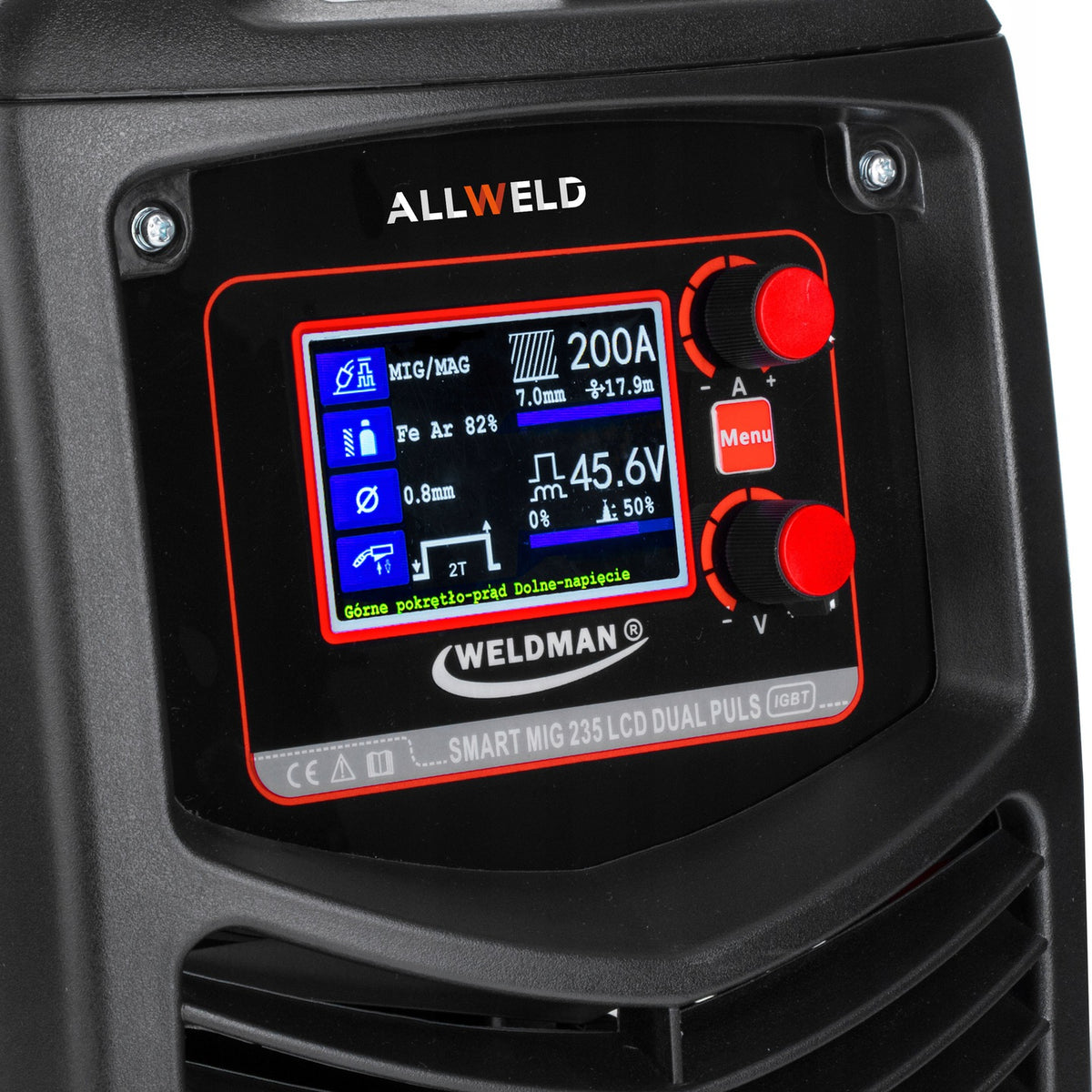INVERTER WELDING MACHINE INVERTER WELDMAN MIG 235 LCD DUAL PULSE MMA TIG ALU 3IN1 Brand Weldman