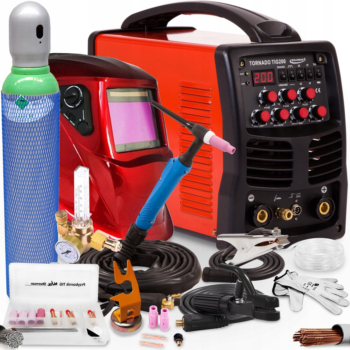 INVERTER WELDING MACHINE INVERTER WELDMAN TORNADO 200 TIG AC DC PULSE MMA 200A