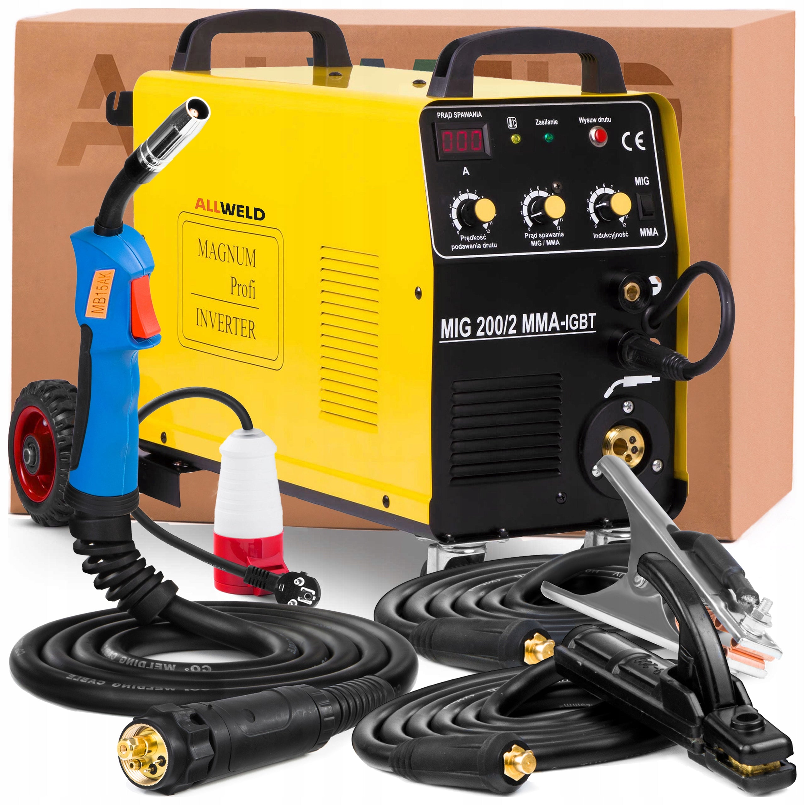 INVERTER WELDING MACHINE MAGNUM MIG 200/2 MMA 230V 400V 200A SOLDERING Packaging status original