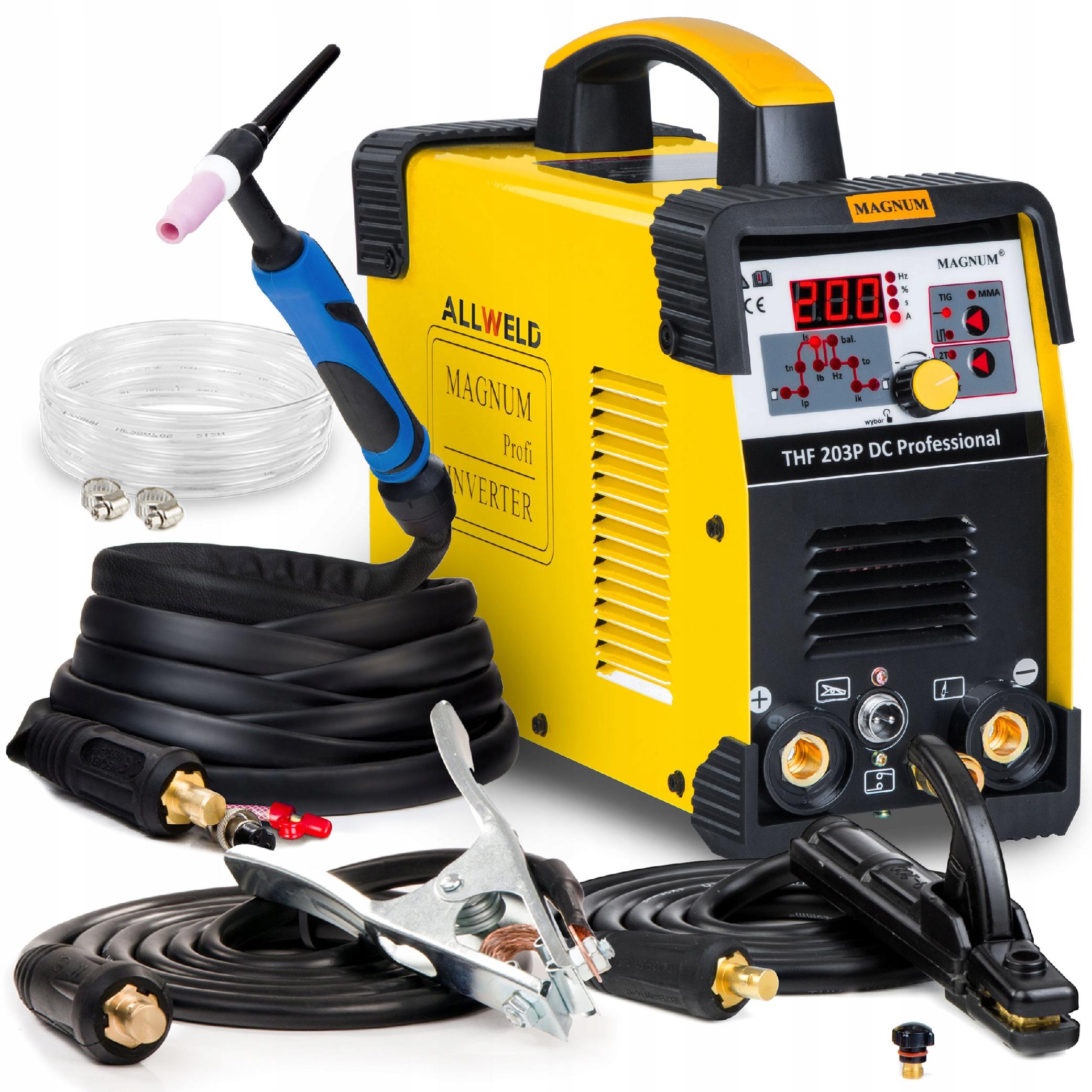 INVERTER WELDING MACHINE MAGNUM THF 203P TIG DC MMA PULSE IGBT HF 230V 200A HF
