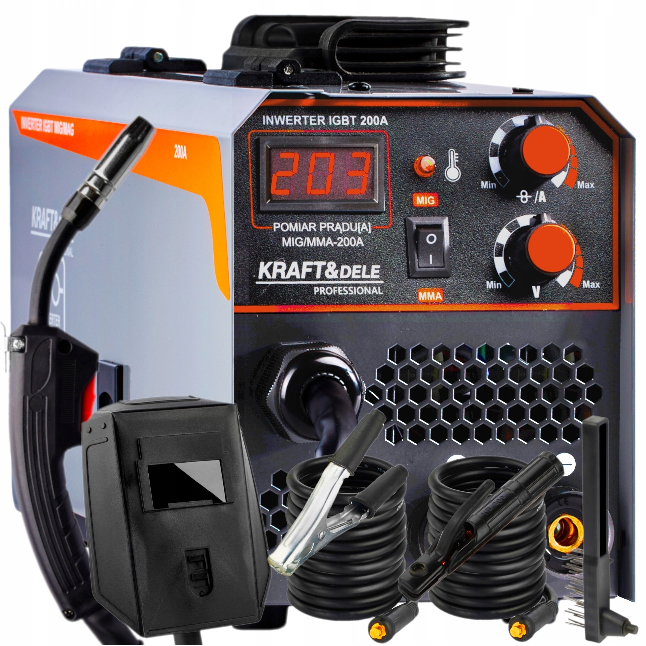 INVERTER WELDING MACHINE MIG MMA TIG 250A FLUX IGBT GASLESS KD1788 Brand Kraft&Dele