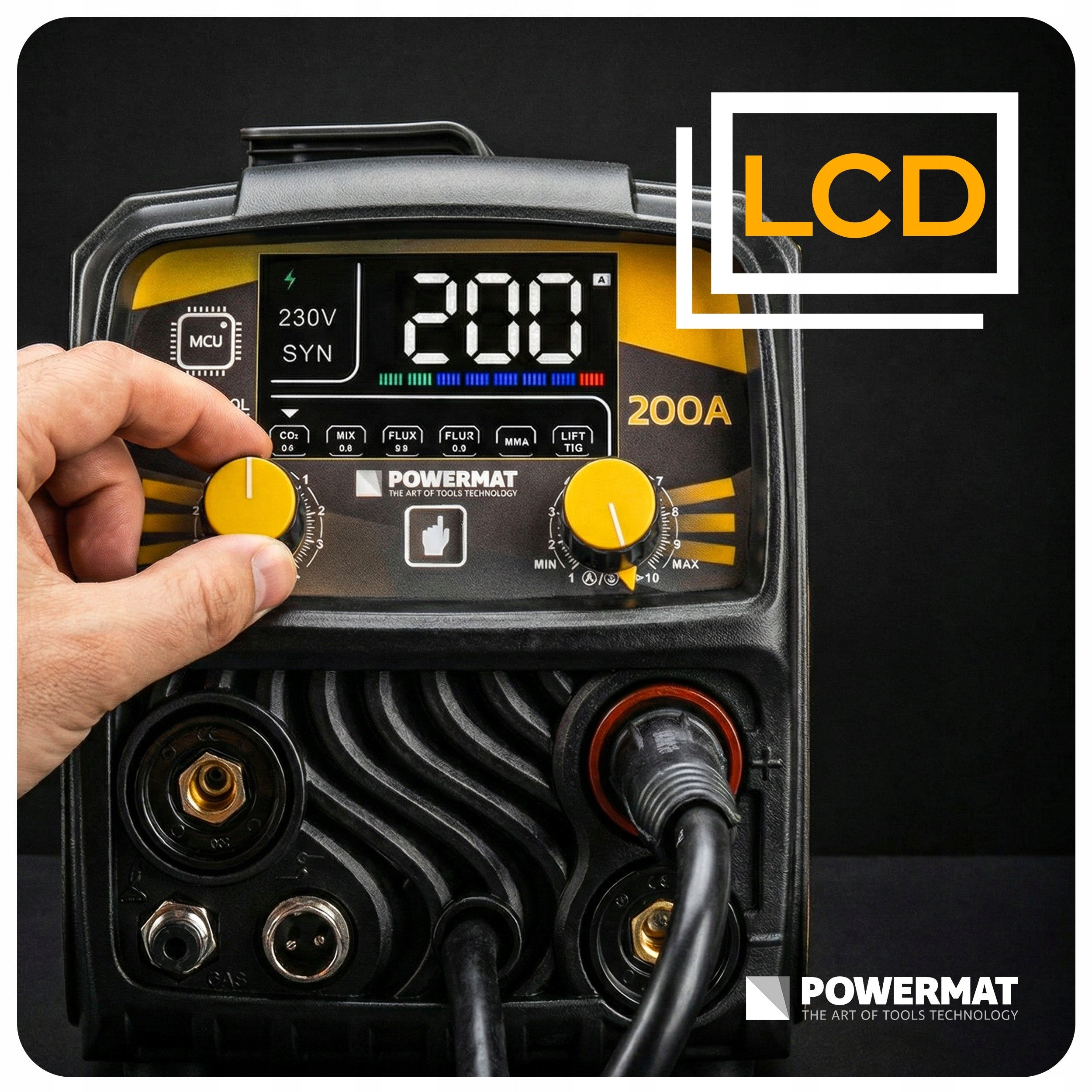 INVERTER WELDING MACHINE MIGOMAT GAS WITHOUT GAS 200A MIG MAG MMA TIG LIFT FLUX Manufacturer code PM1556