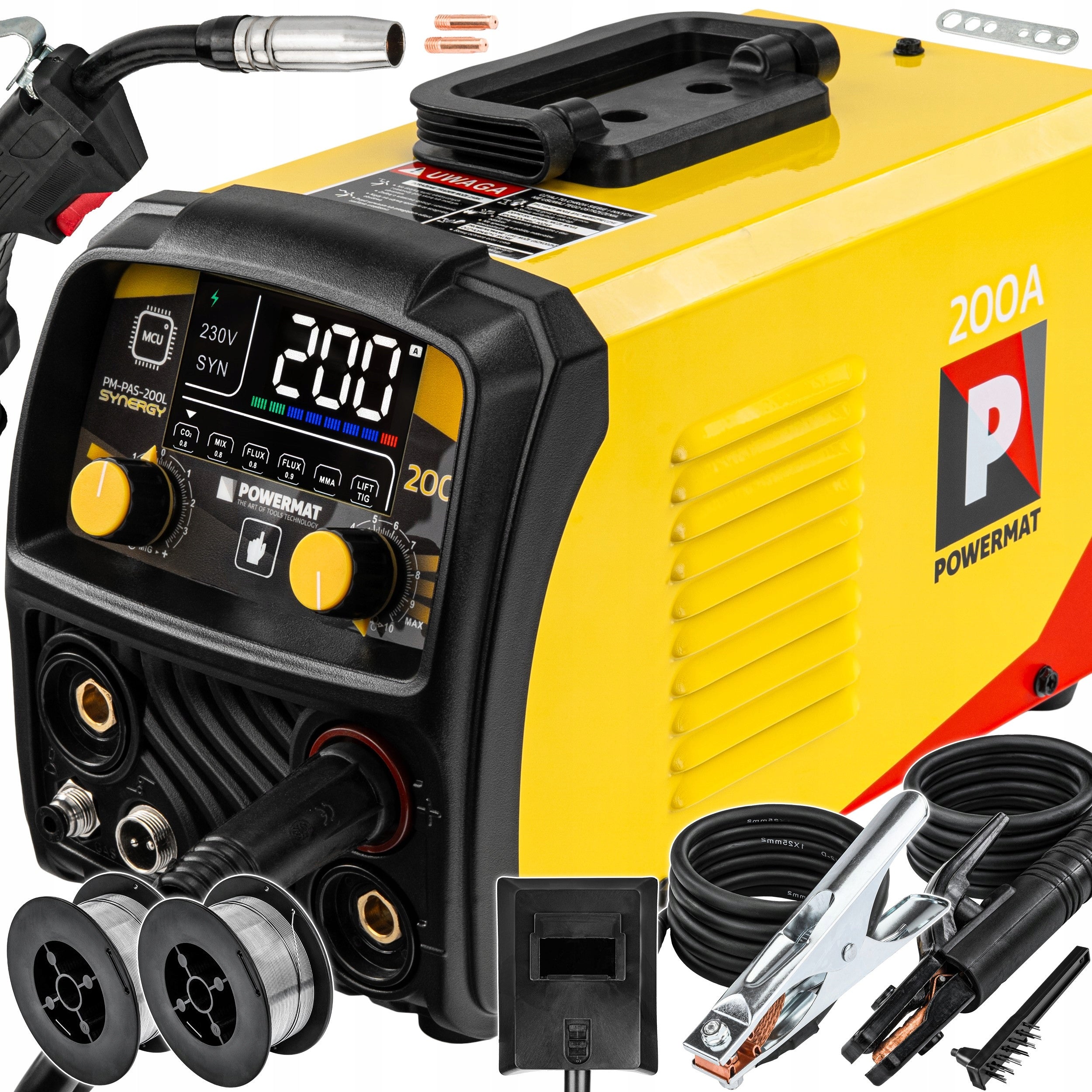 INVERTER WELDING MACHINE MIGOMAT GAS WITHOUT GAS 200A MIG MAG MMA TIG LIFT FLUX