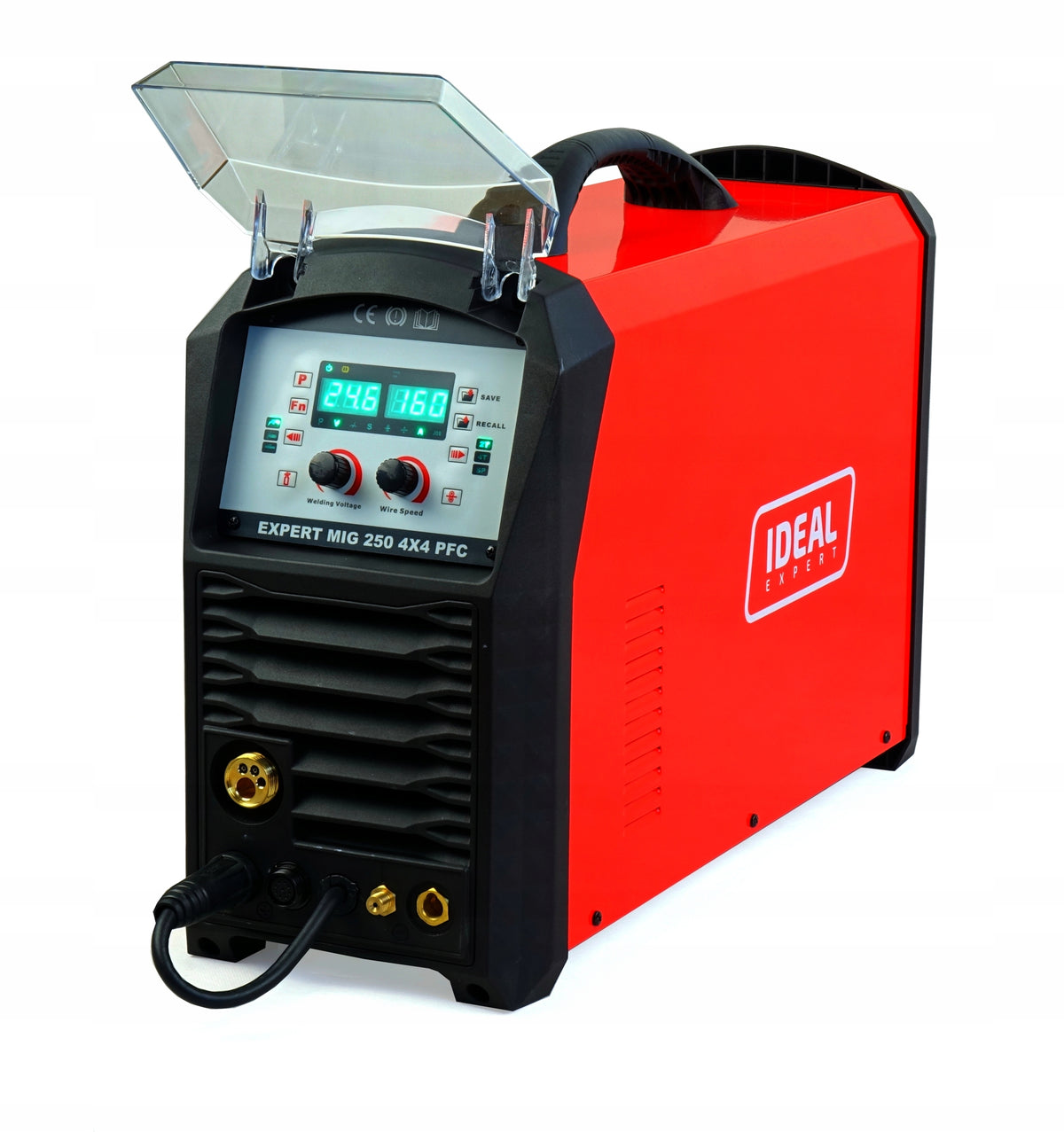 INVERTER WELDING MACHINE MIGOMAT IDEAL EXPERT 250 4X4 PFC SYNERGY 250A 230V 4T Brand IDEAL