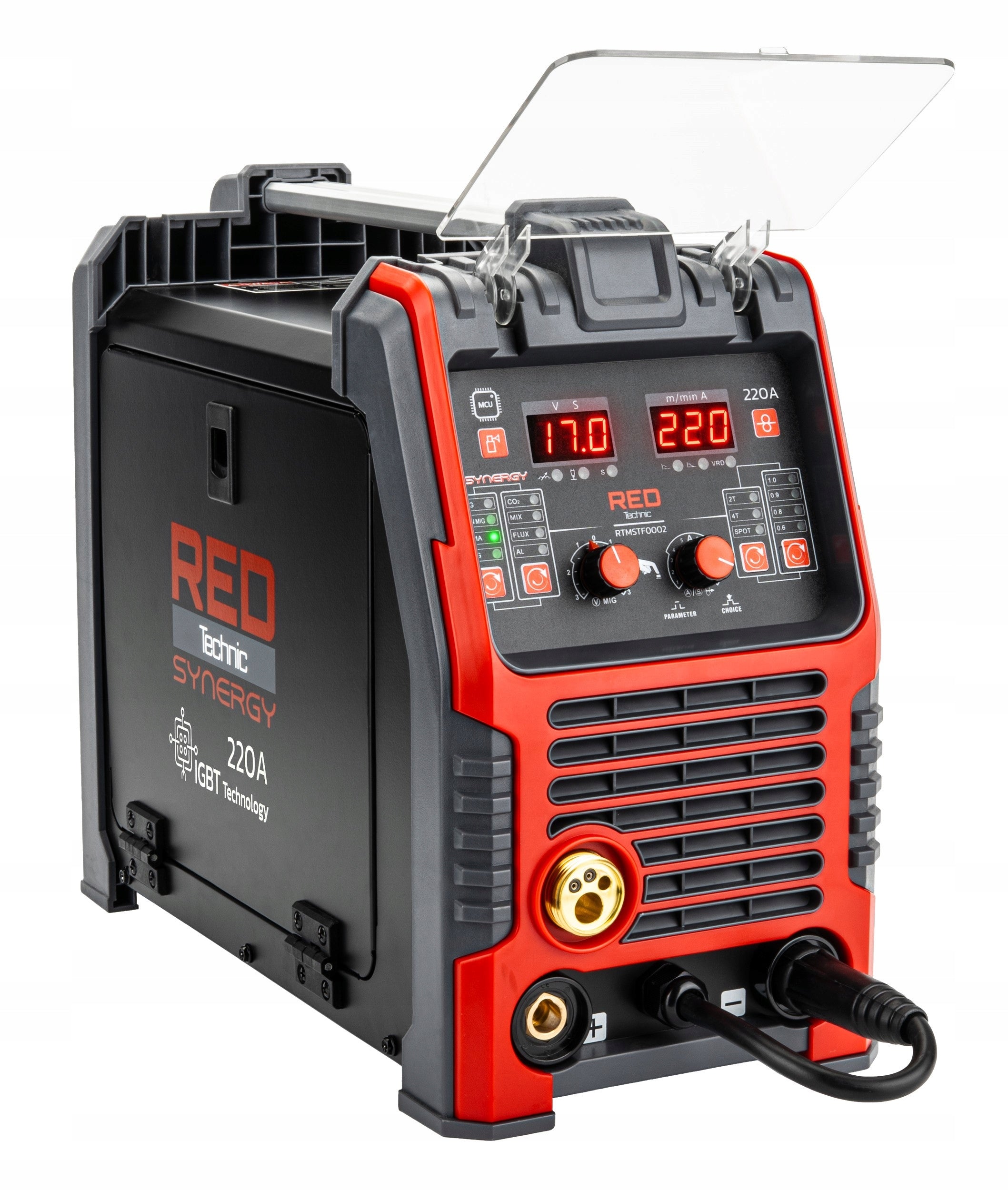 INVERTER WELDING MACHINE MIGOMAT MIG MAG MMA FLUX TIG 220A SYNERGY Wire diameter (mm) 0,6-1,0