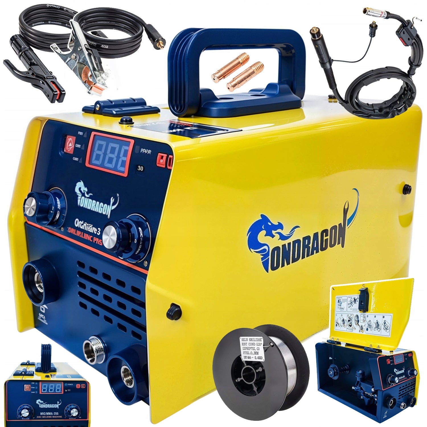 INVERTER WELDING MACHINE MIGOMAT MIG MAG MMA FLUX TIG LIFT 250A IGBT HOT START