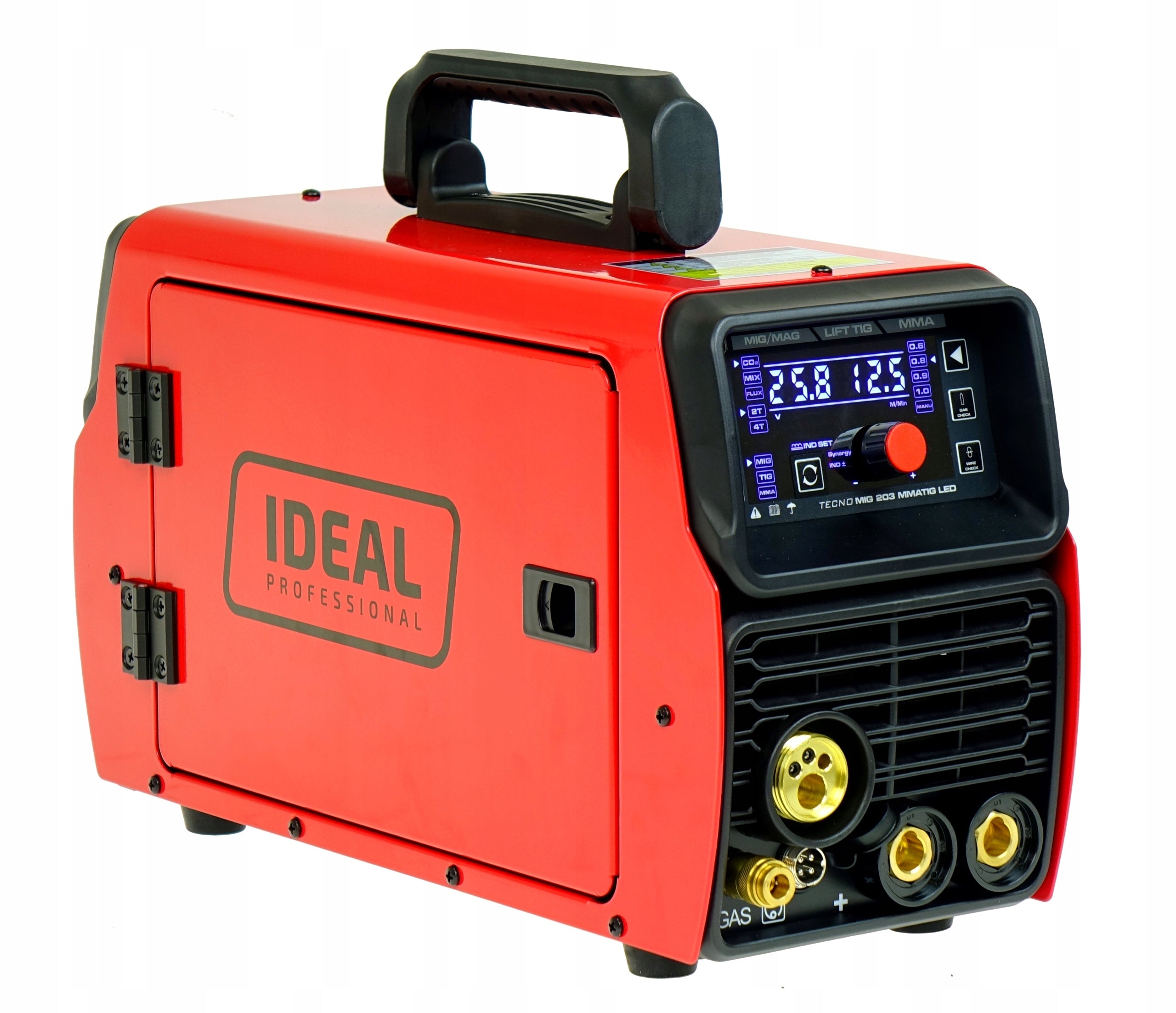 INVERTER WELDING MACHINE MIGOMAT SEMI-AUTOMATIC IDEAL TECNOMIG 203 LED SYNERGY TIG Brand IDEAL