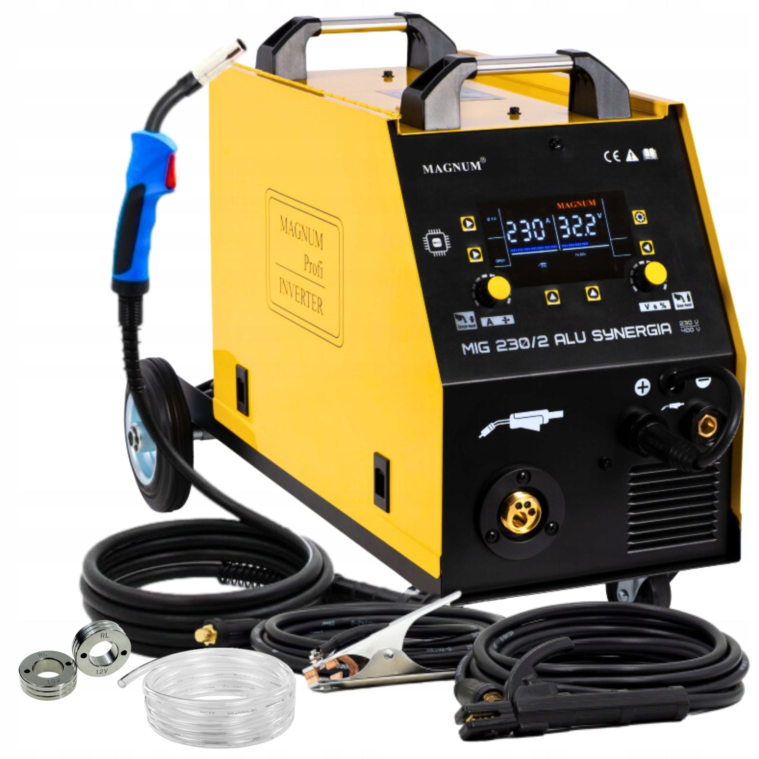 INVERTER WELDING MACHINE MIGOMAT SEMI-AUTOMATIC MAGNUM MIG 230/2 ALU SYNERGY