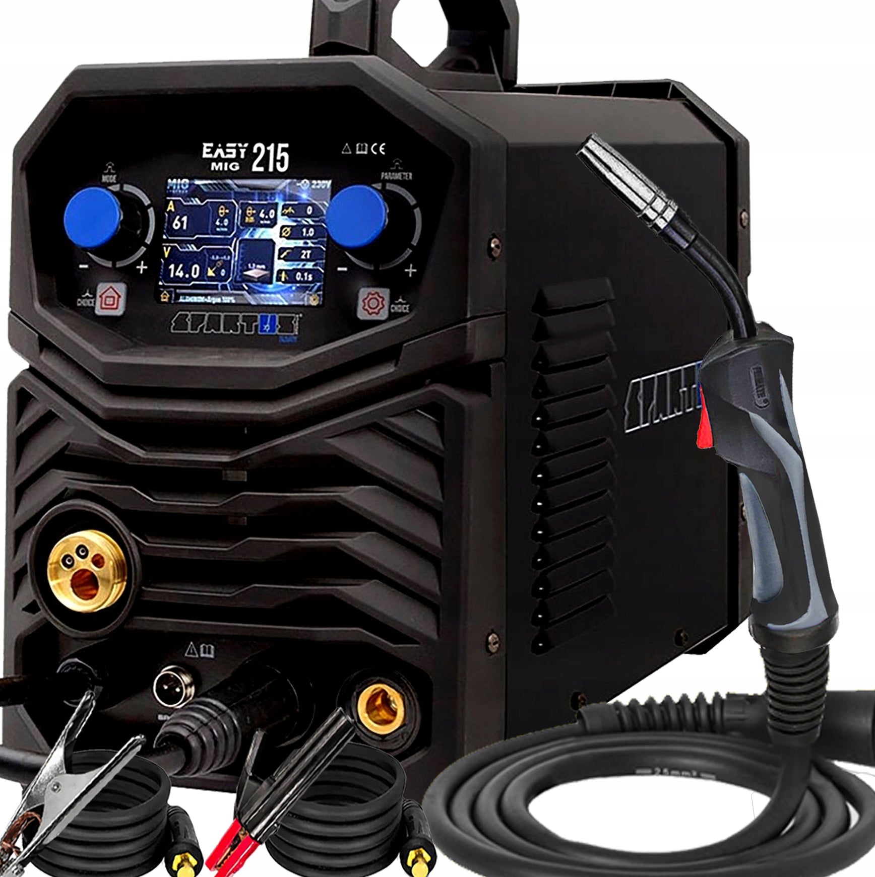 INVERTER WELDING MACHINE MIGOMAT SEMI-AUTOMATIC SPARTUS EASYMIG 215 PACKAGE SYNERGY