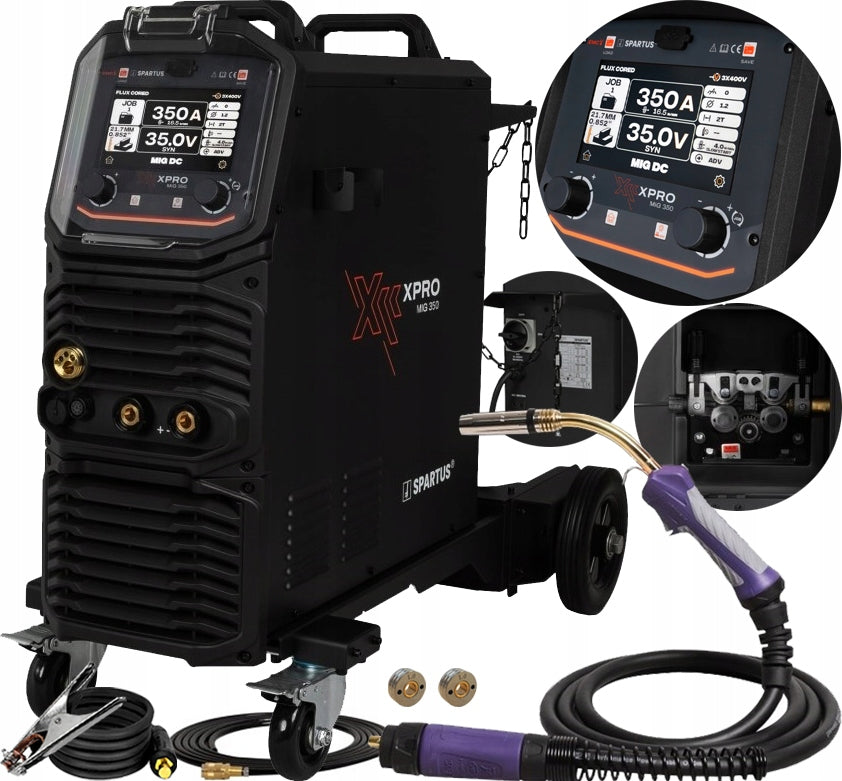 INVERTER WELDING MACHINE MIGOMAT SPARTUS XPRO MIG 350 400V 350A SYNERGY SPOT