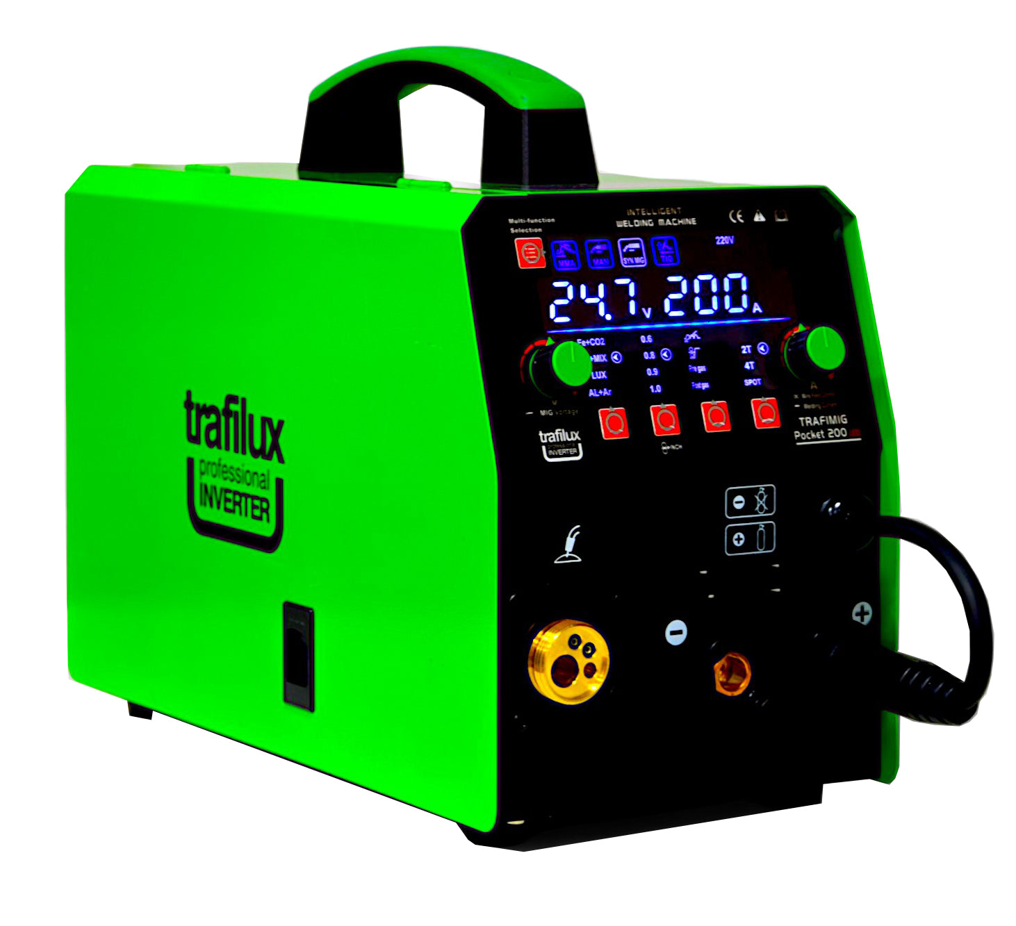 INVERTER WELDING MACHINE MIGOMAT TRAFILUX HITMIG POCKET 200 LED SYNERGY Manufacturer code Trafilux TRAFIMIG Pocket 200 RSH_X1