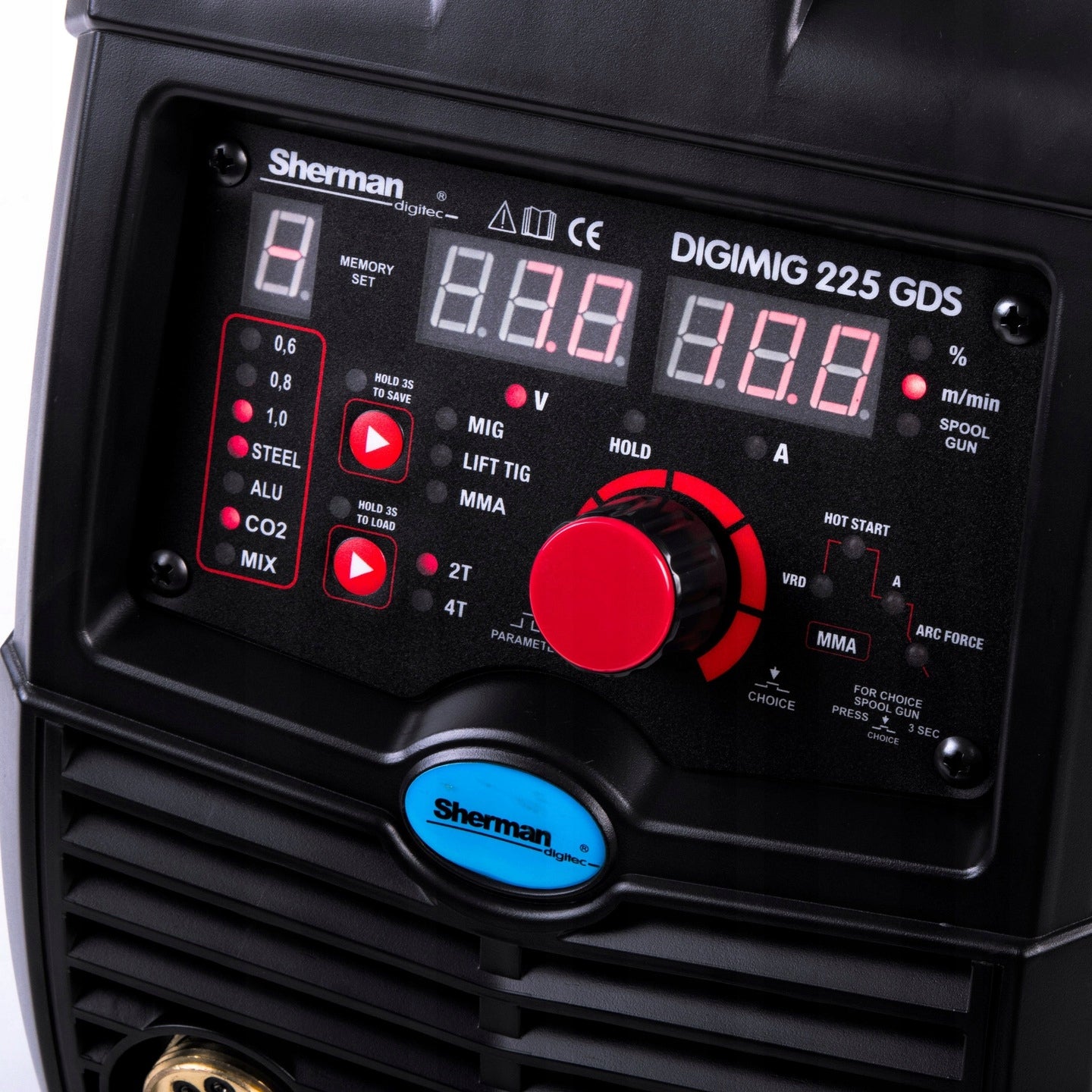 INVERTER WELDING MACHINE SHERMAN SHERMAN DIGIMIG 225 GDS MIG MAG MMA TIG 230V Brand Sherman