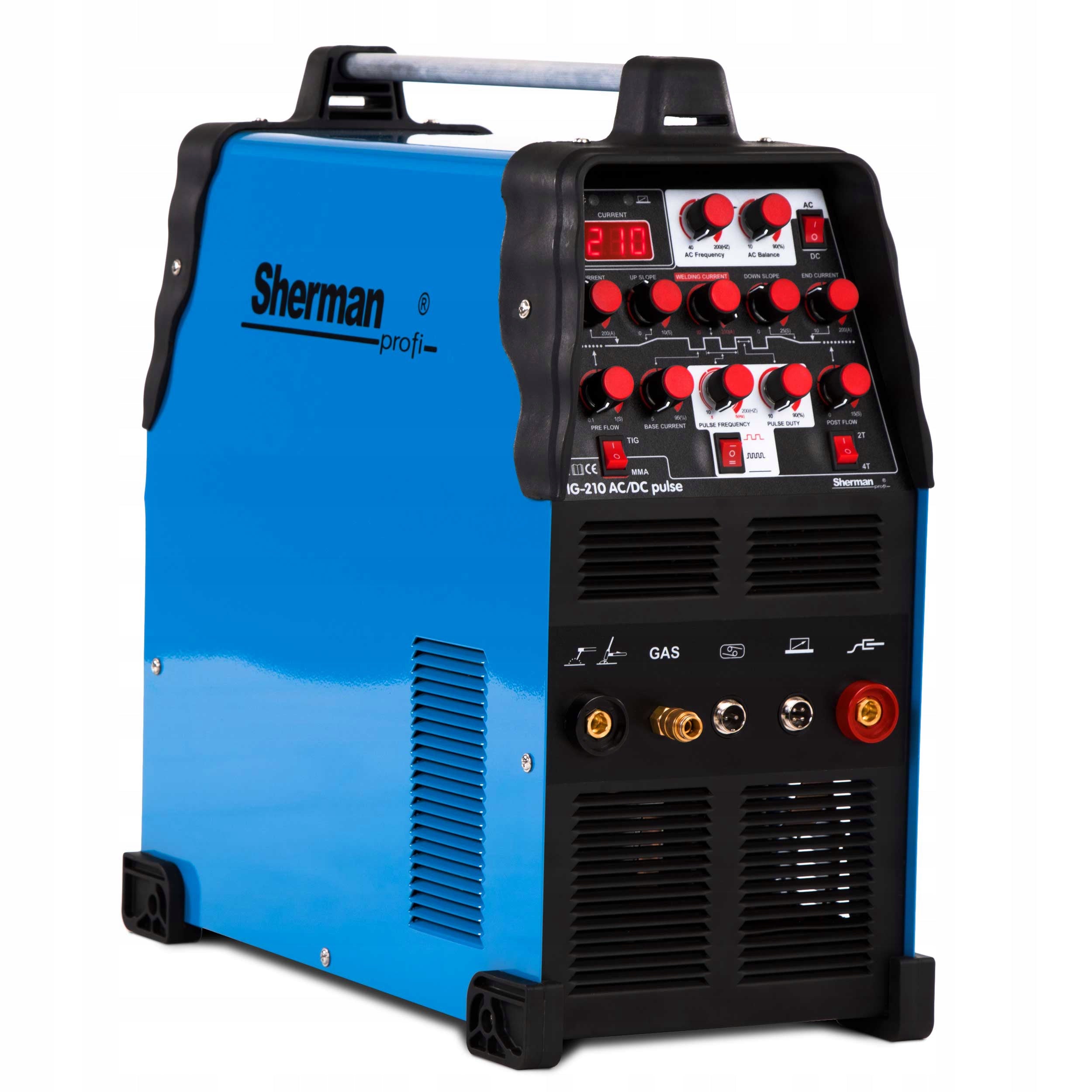 INVERTER WELDING MACHINE SHERMAN TIG 210 AC DC PULSE MMA 200A HF IGBT ALUMINIUM EAN (GTIN) 5906372629106